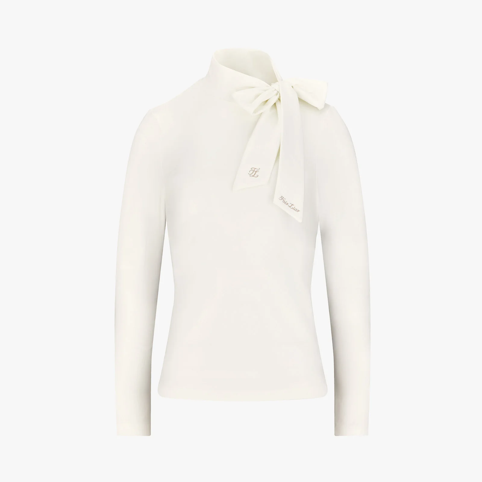 Tie Ribbon Turtle-neck Tshirt (Ivory)