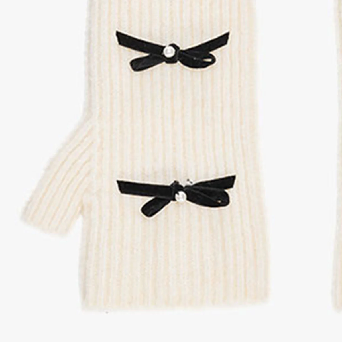 Knitted Arm Warmer (Ivory)