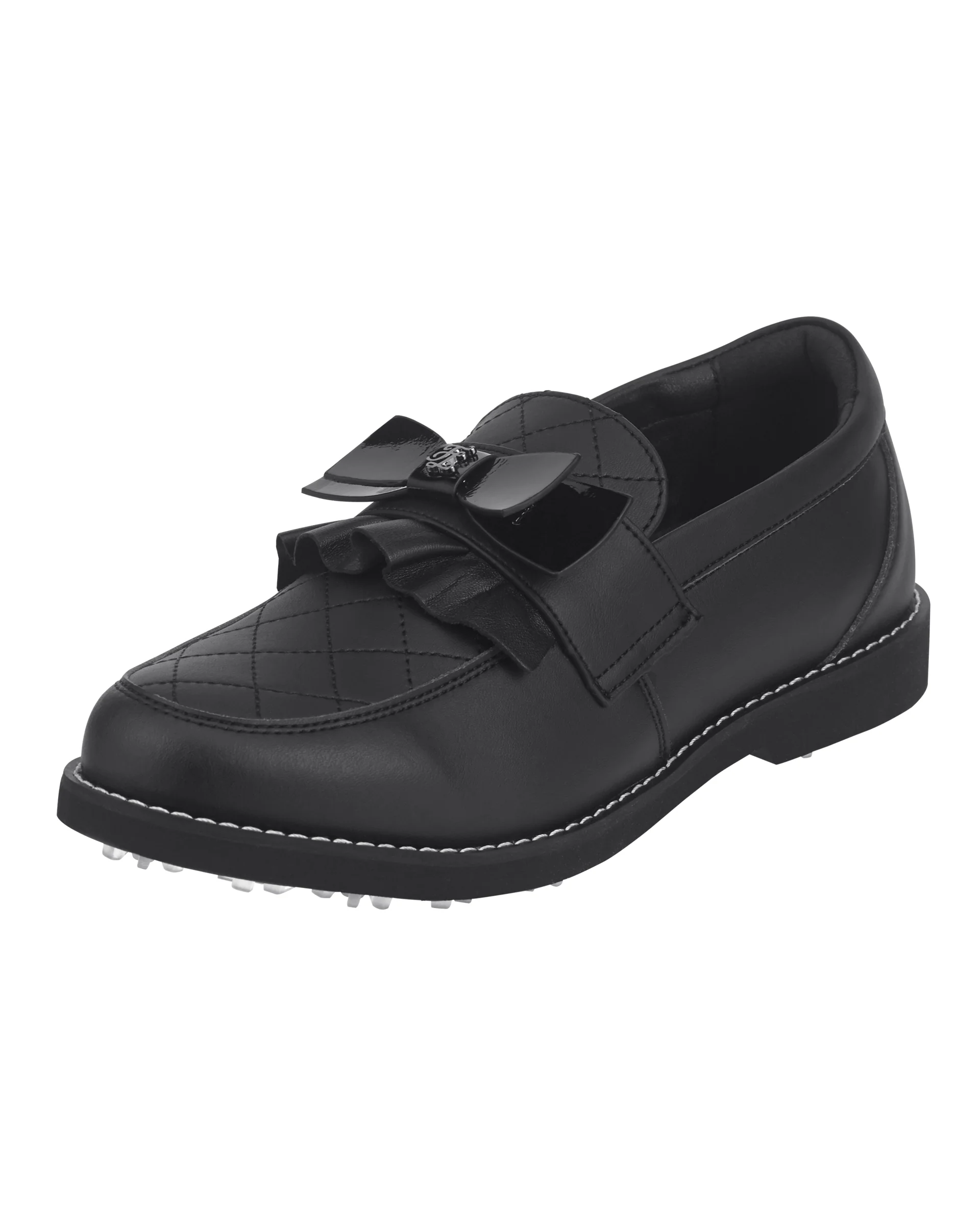 Frill Ribbon Golf Shoes (Black)