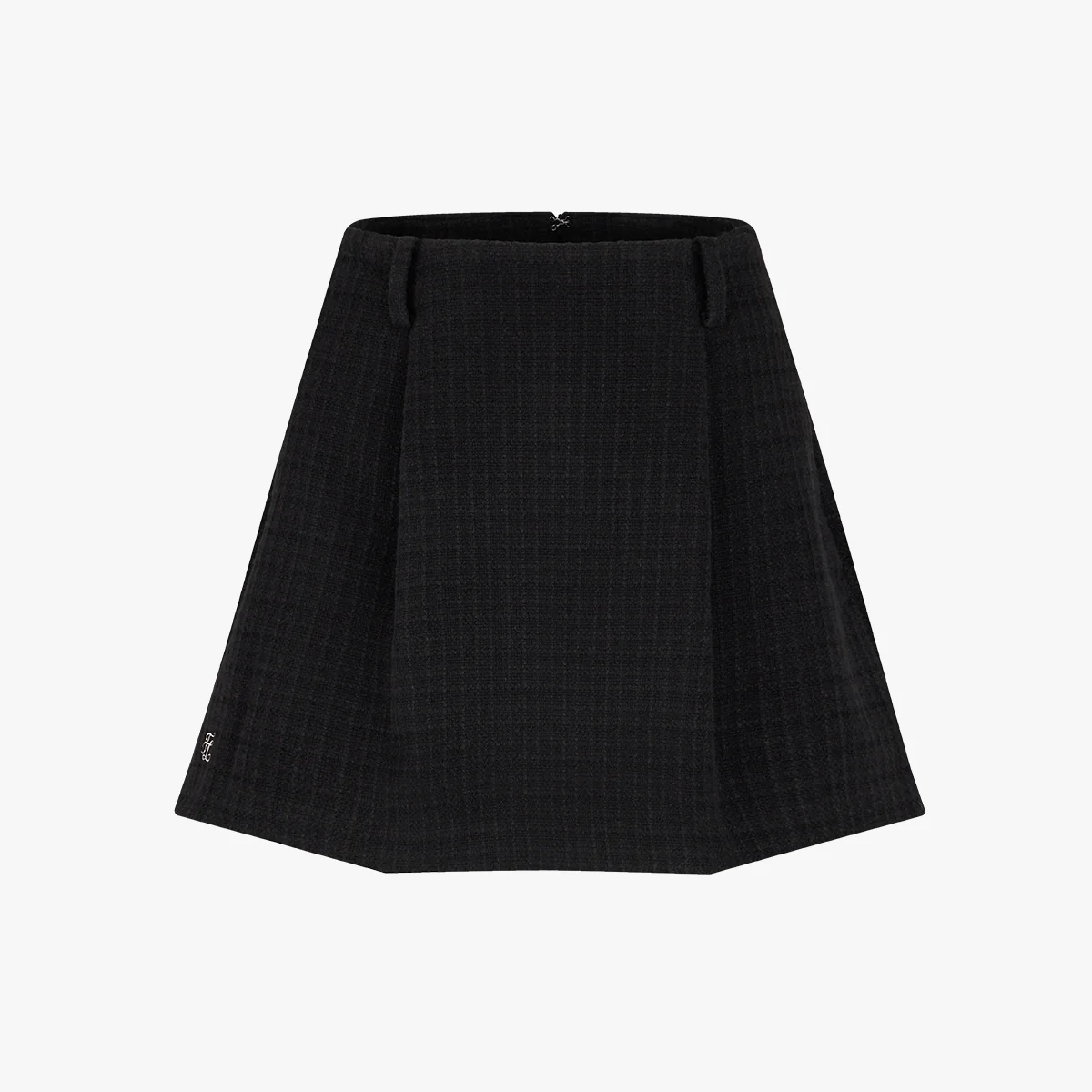 Tweed Balloon Skirt (Black)