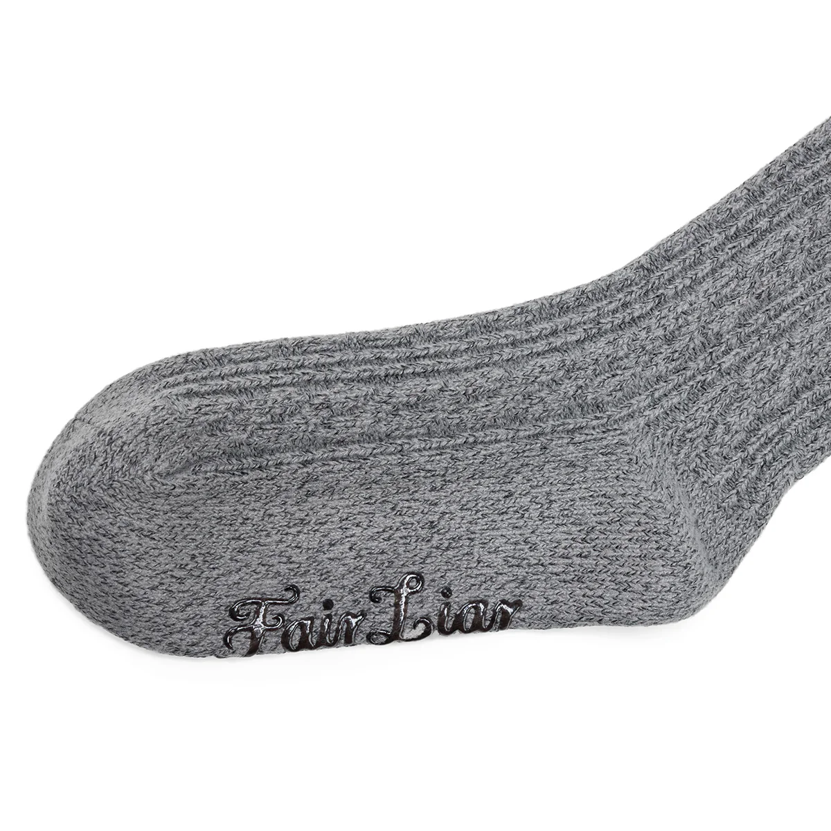 Cable Knee-socks (Charcoal Grey)