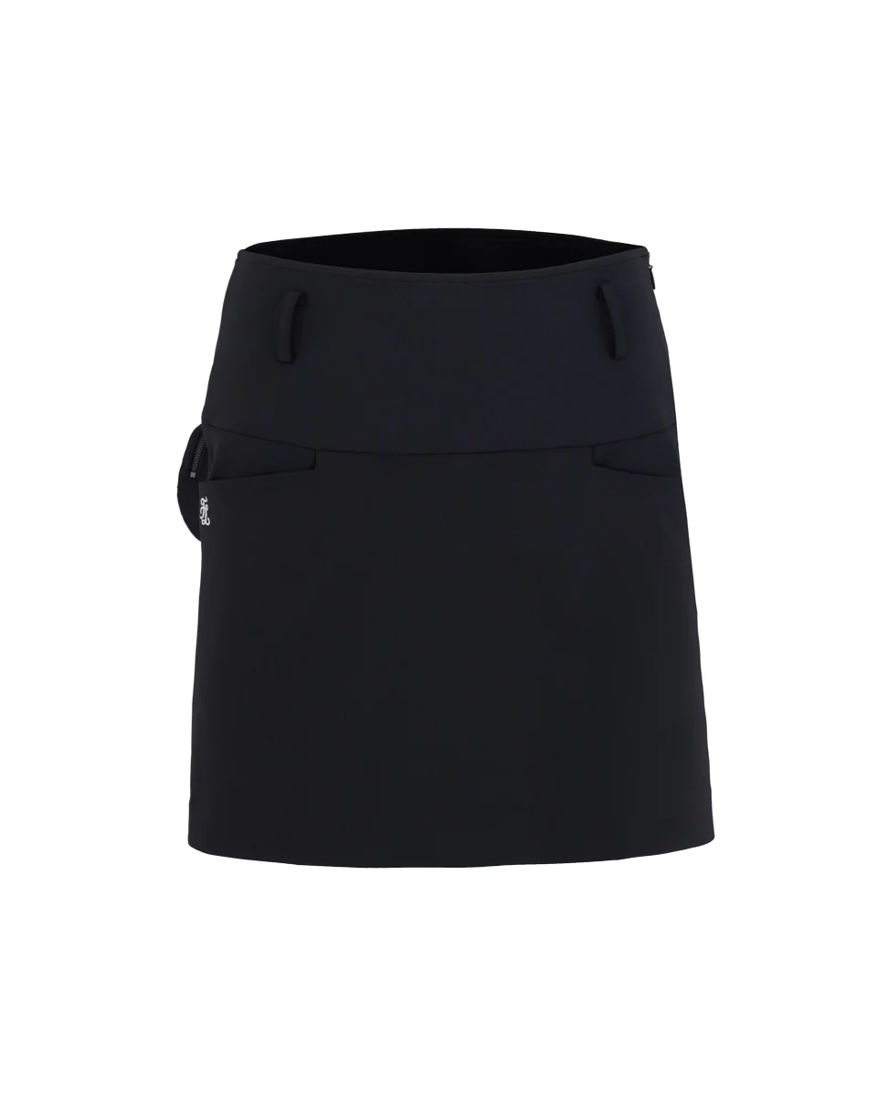 High Waist Ball Pocket Hline Skirt (Black)