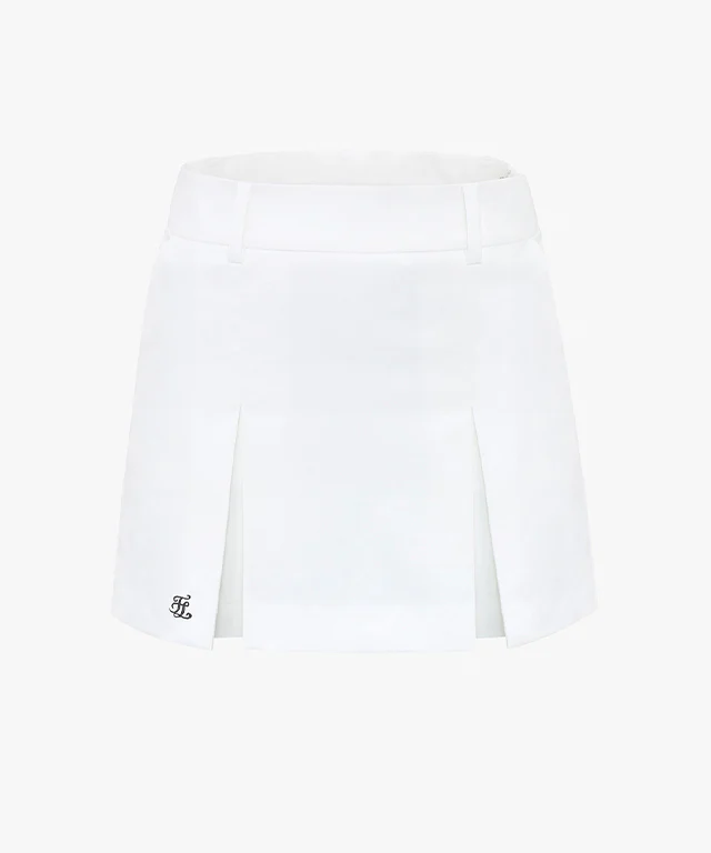 Twin Pleated Skirt (Black)