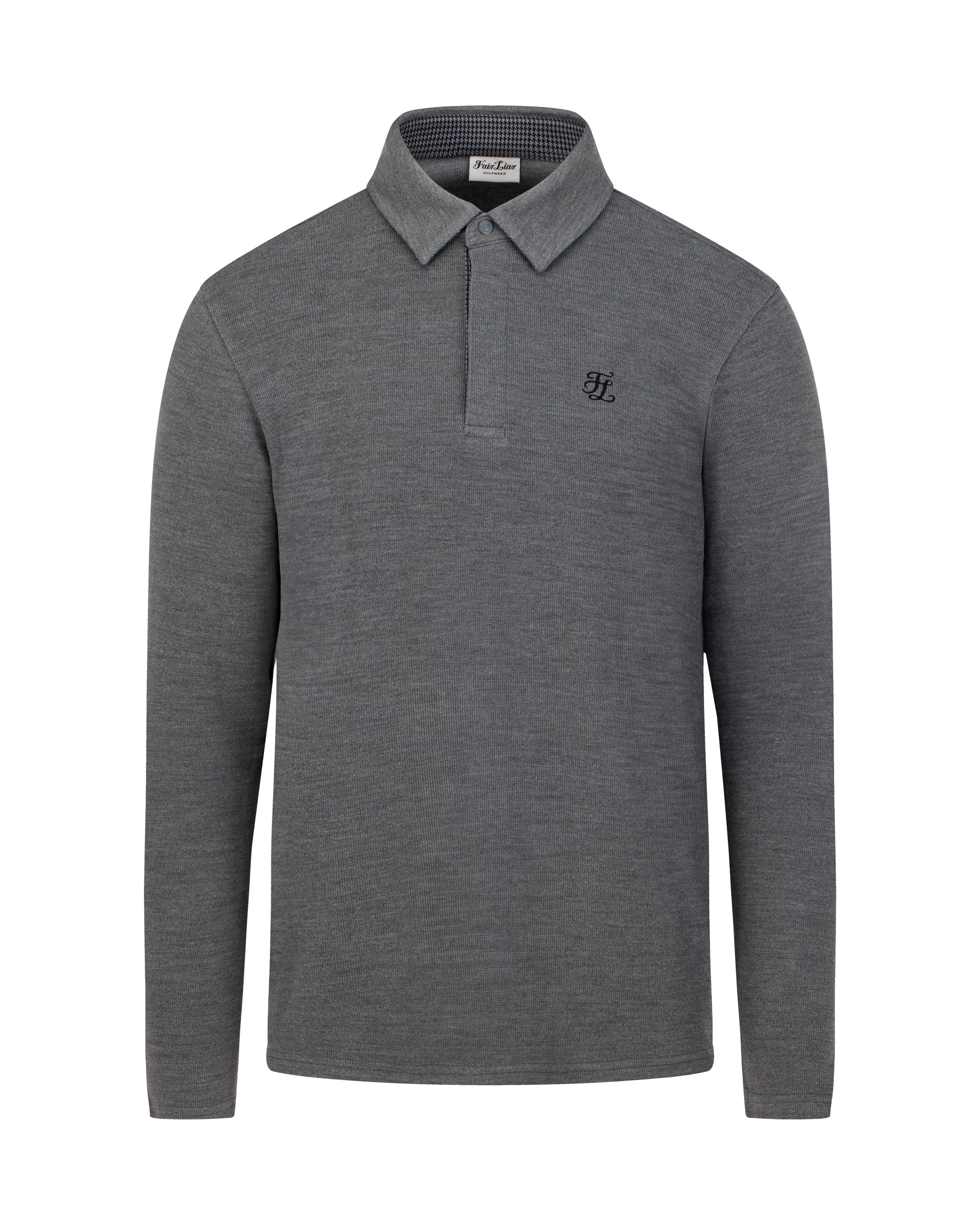 Men's Houndstooth Point T Shirt (Charcoal Grey)