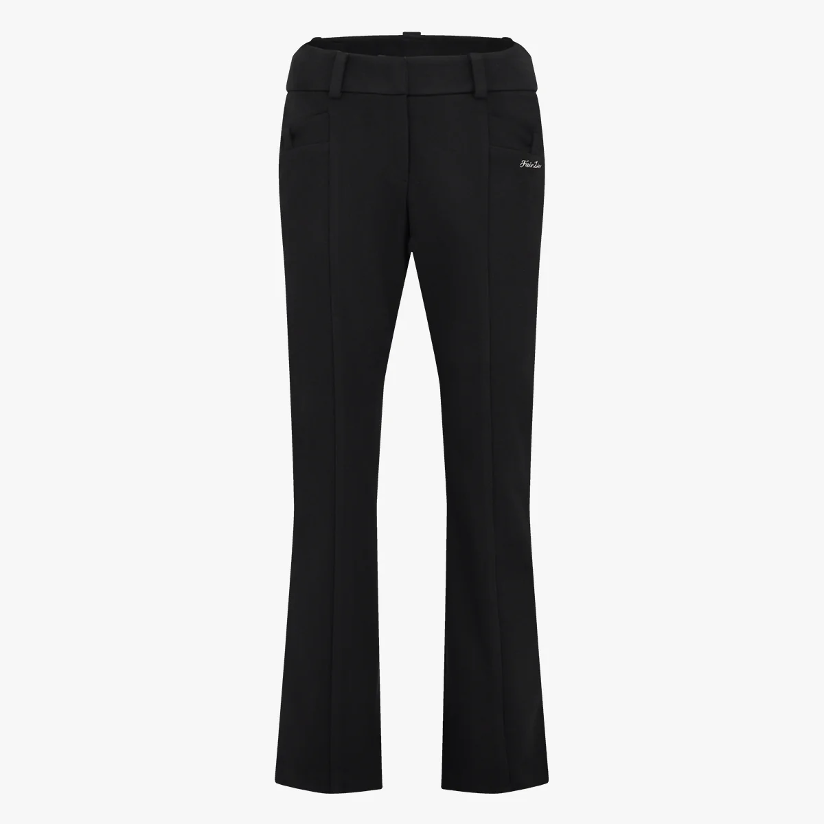 Ribbon Pocket Bootscut Pants (Black)