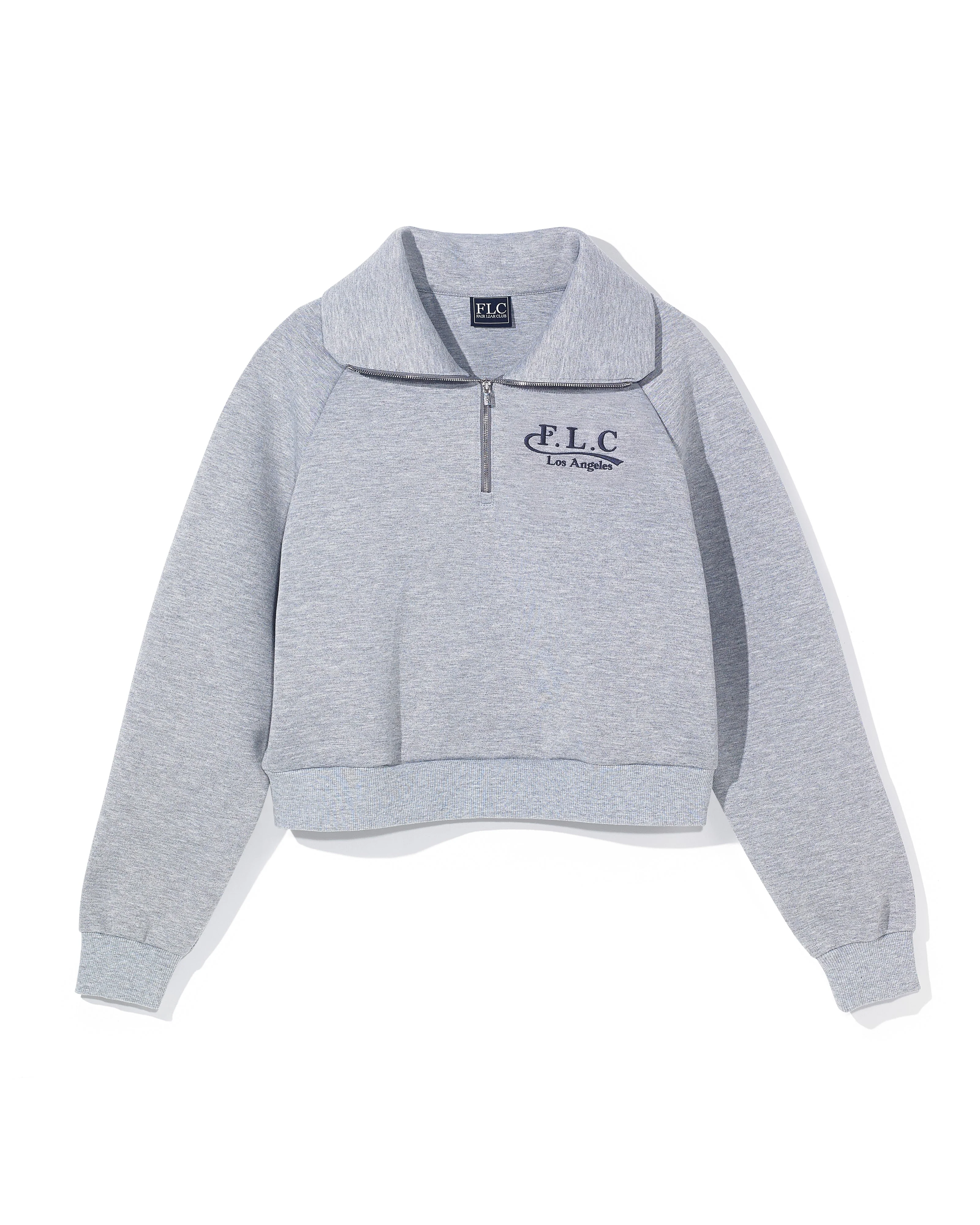[FLC] FLC ESSENTIAL QUARTER ZIP PULLOVER (Melange Grey)