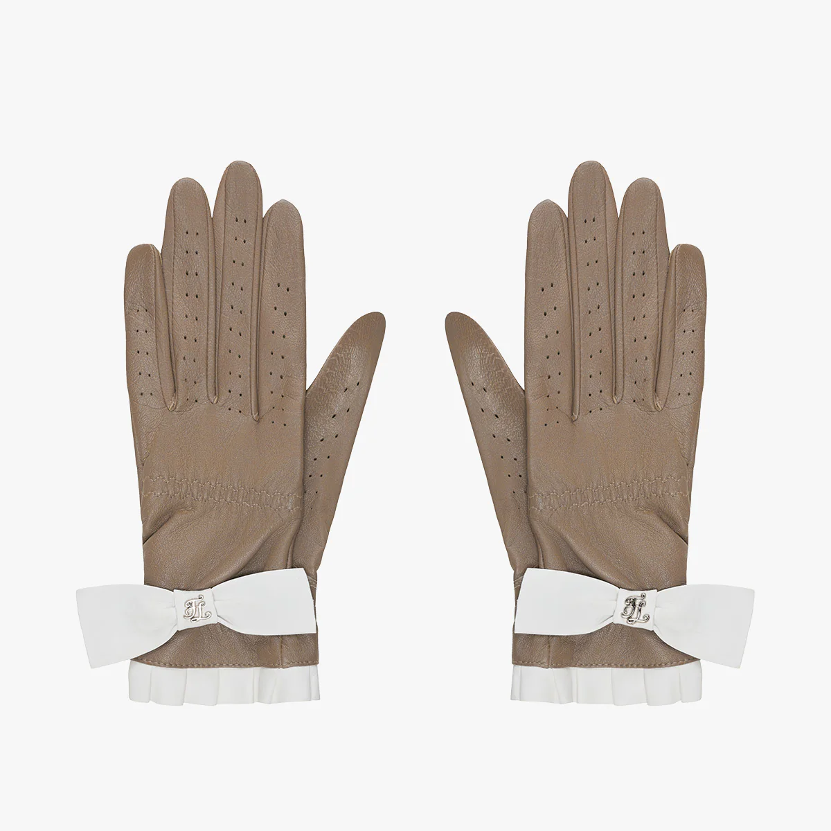Lambskin Ribbon Gloves (Cocoa)