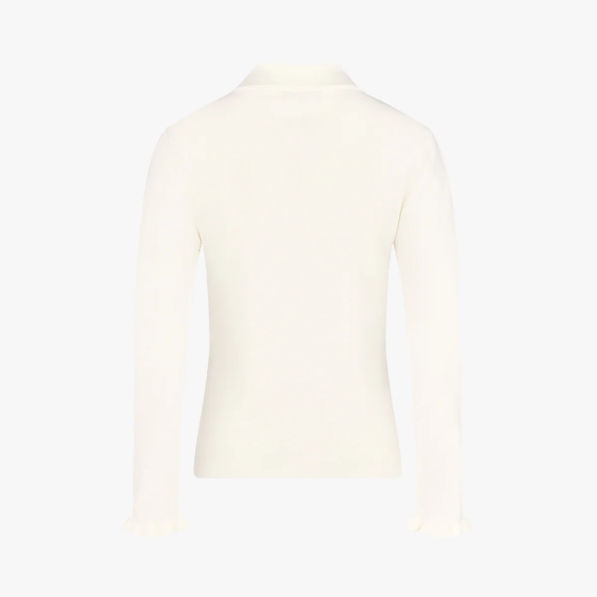 Flat Collar Open Pointed Knit (Ivory)