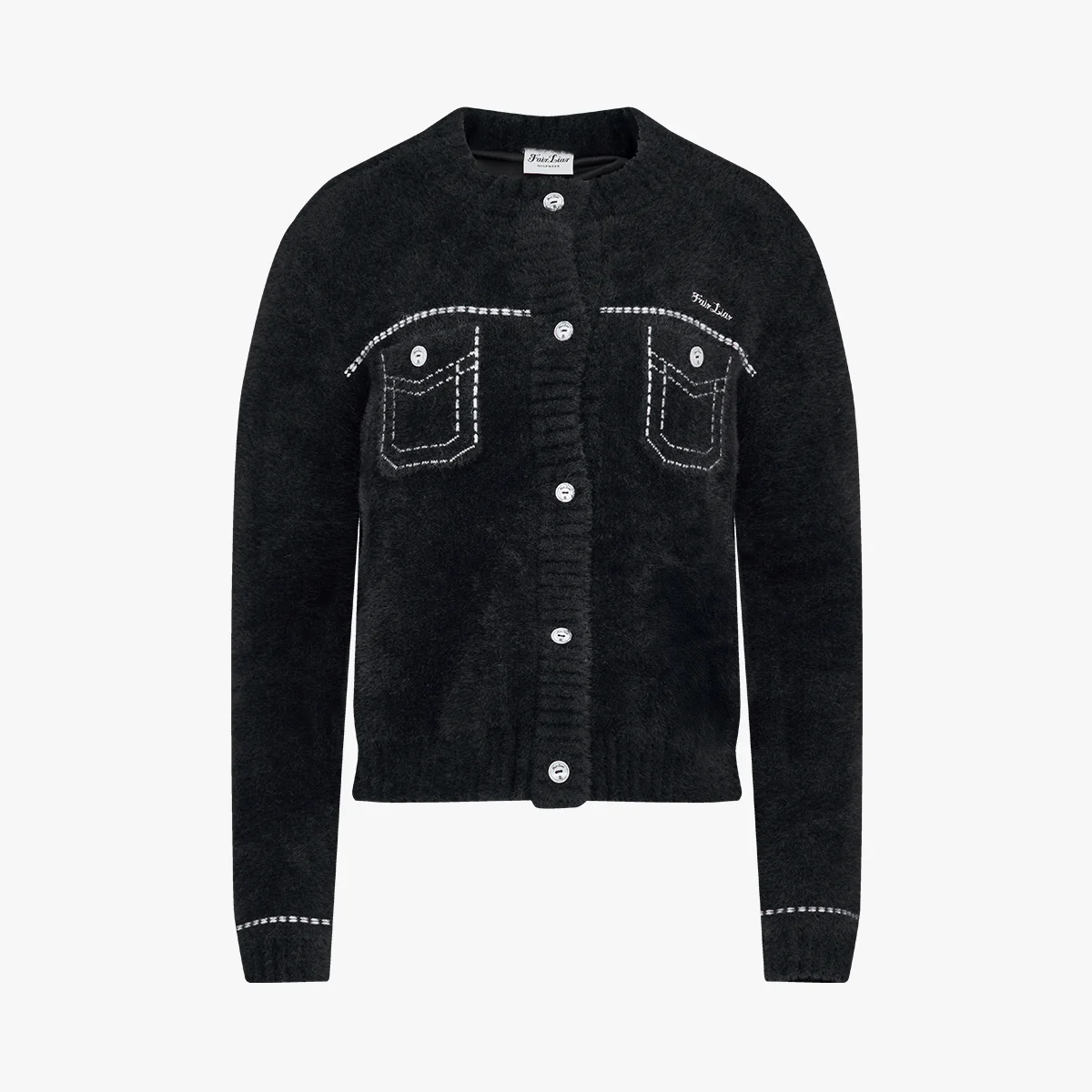 Stitch Windproof Cardigan (Black)