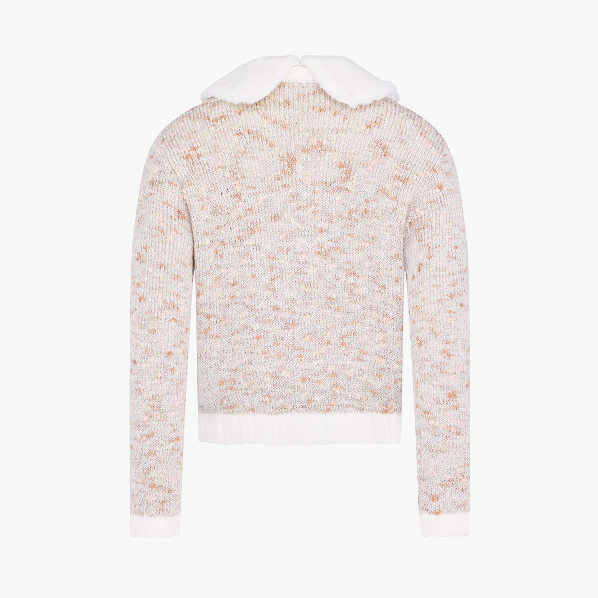 Fur Collar Windproof Cardigan (Beige)