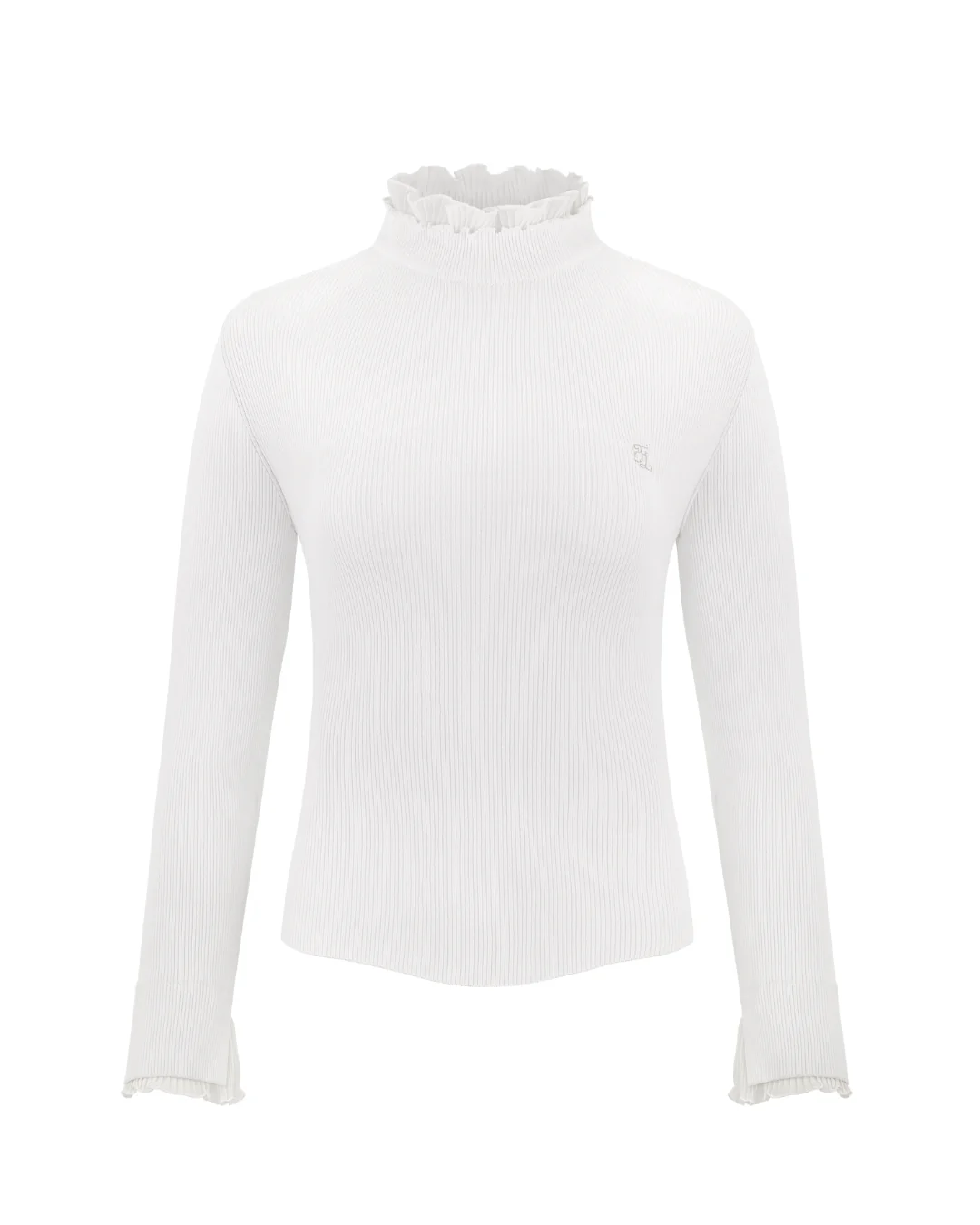 Double Frill Ribbon Knit (Ivory)