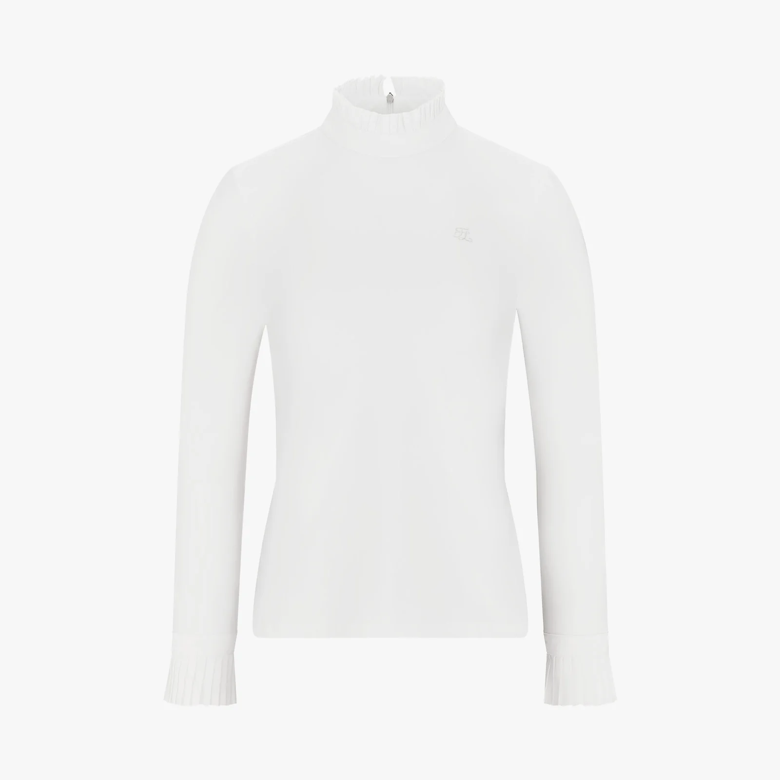 Pleats Turtle-neck Tshirt (Ivory)