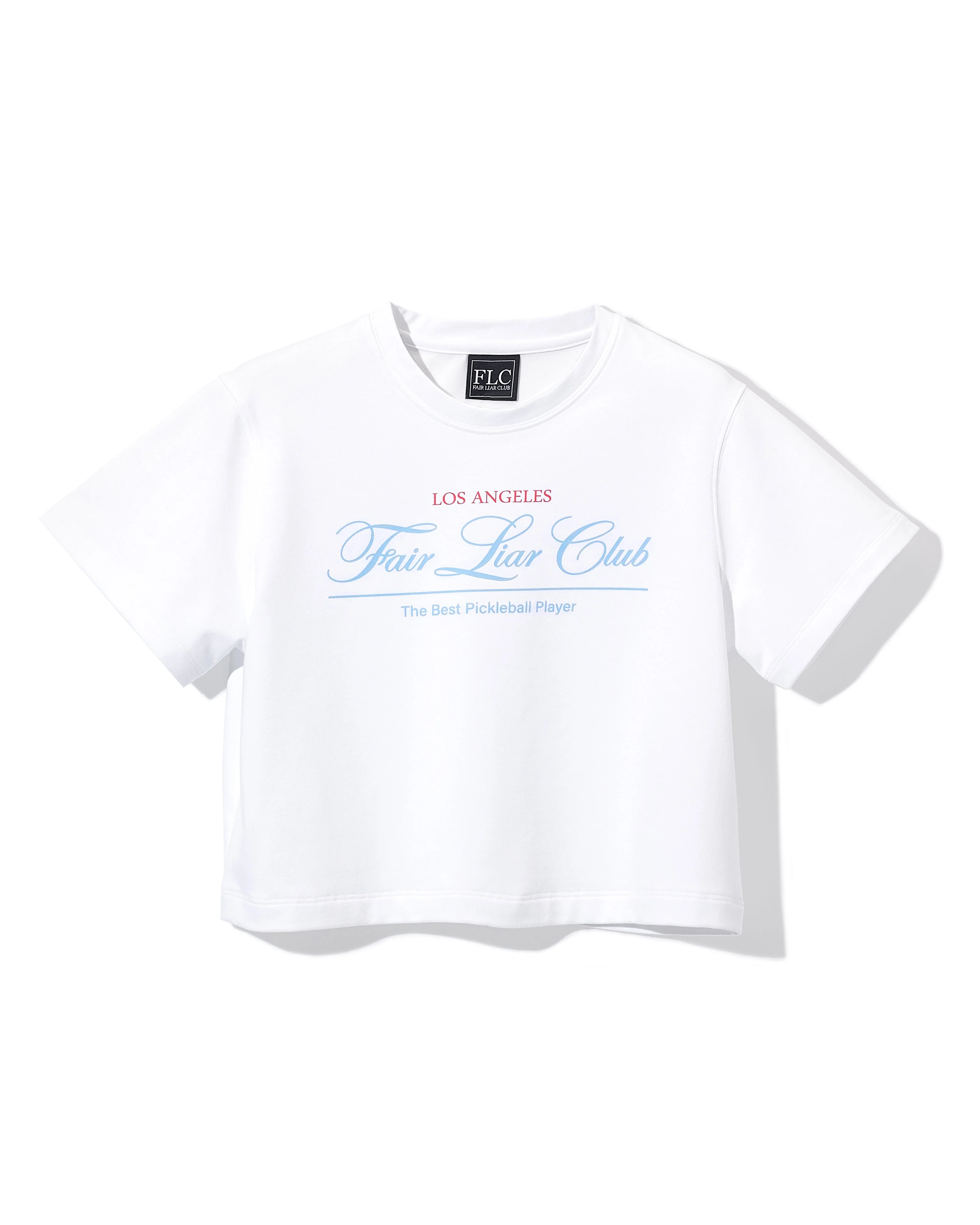[FLC] FAIRLIAR CLUB CROPPED T-SHIRT (White)