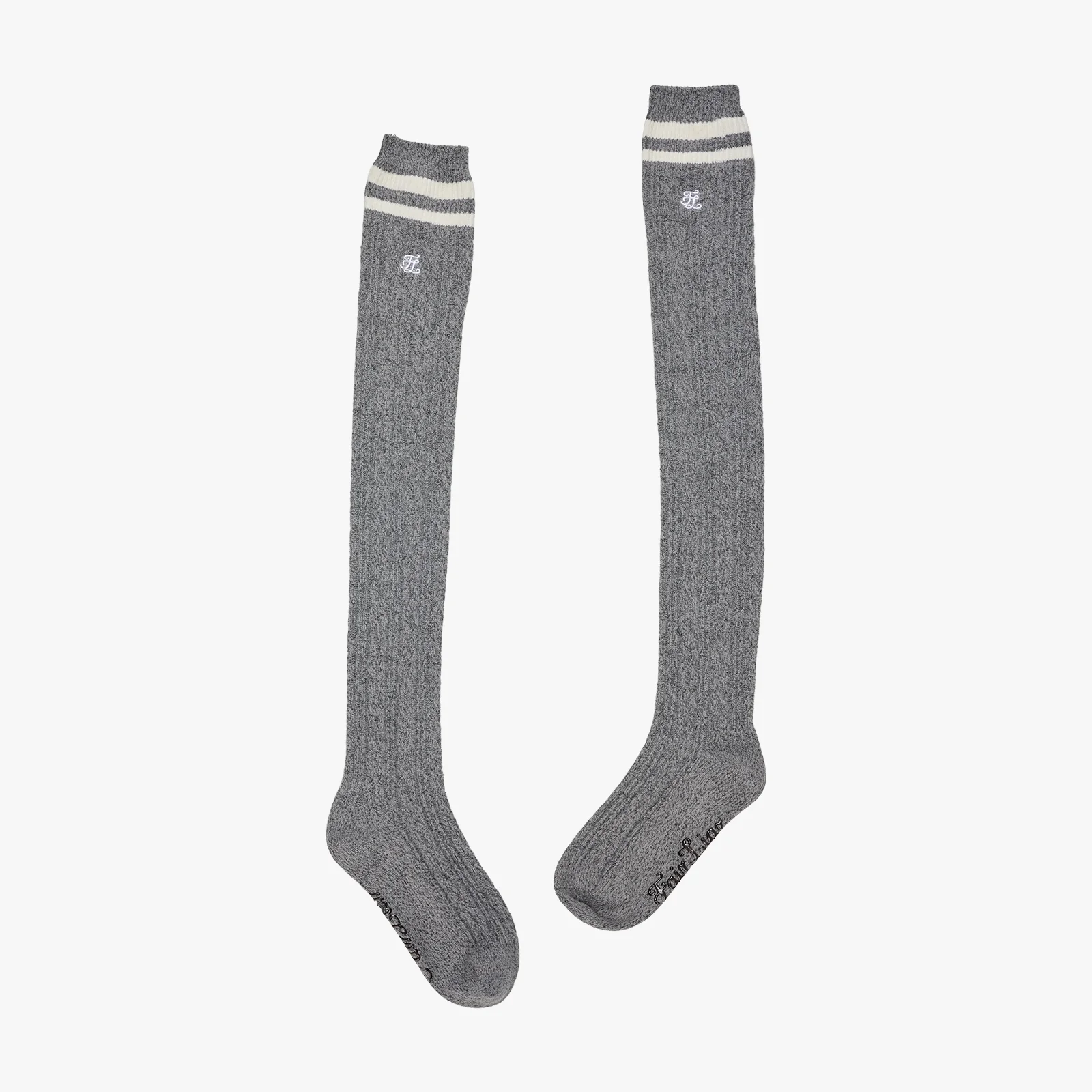 Cable Knee-socks (Charcoal Grey)