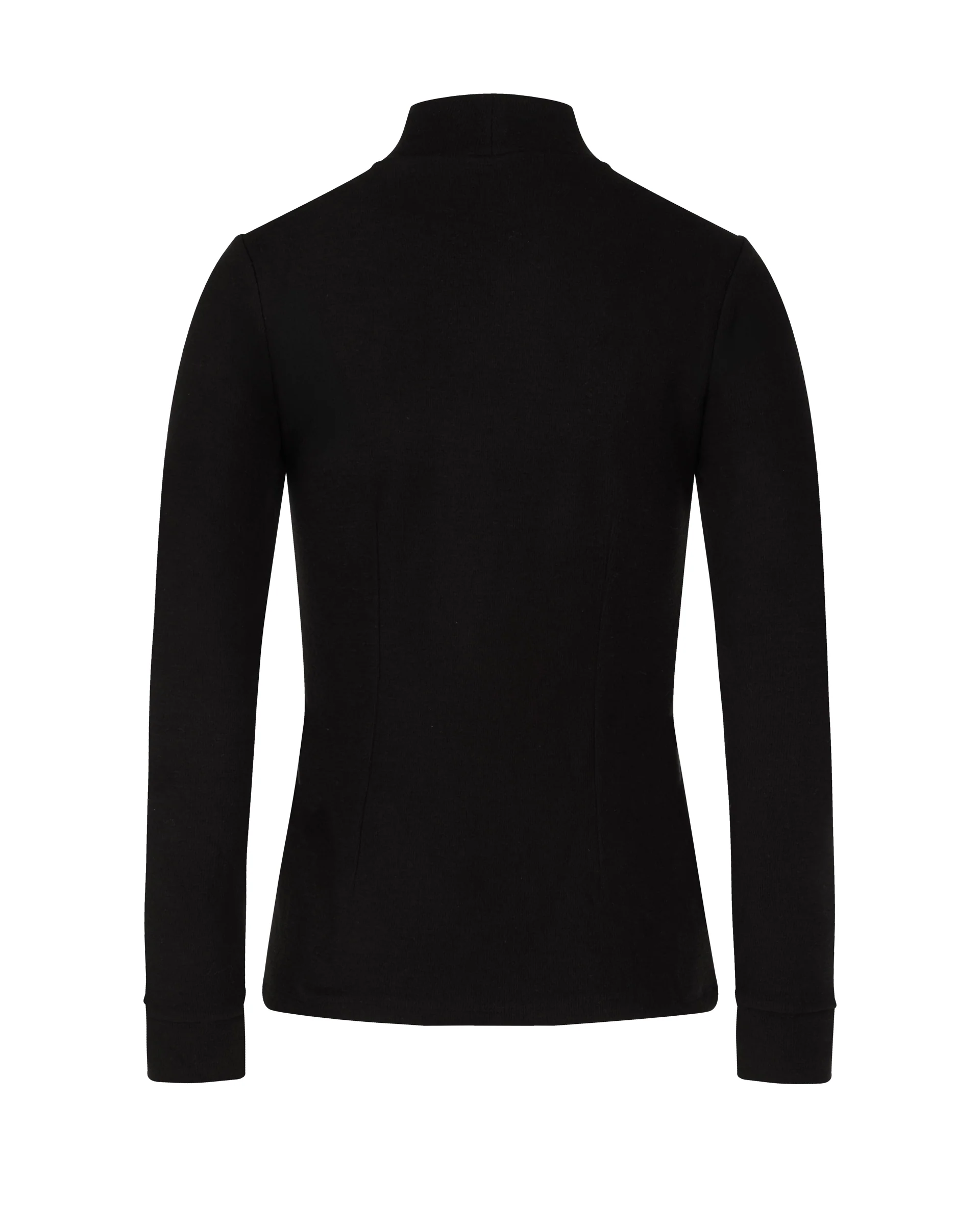 Fleeced high neck T Shirt (Black)