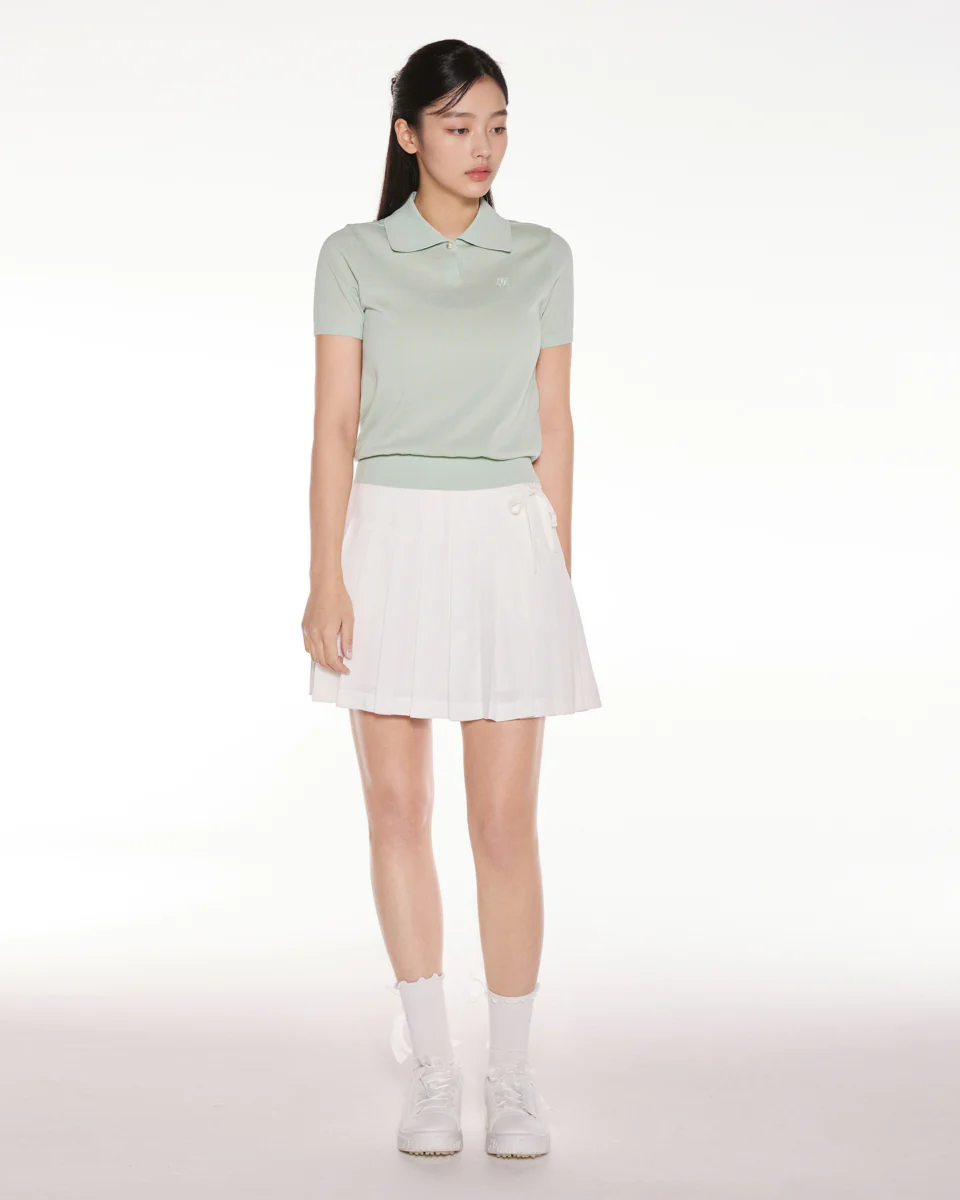 Pearl Point Short Sleeve Knit (Mint)