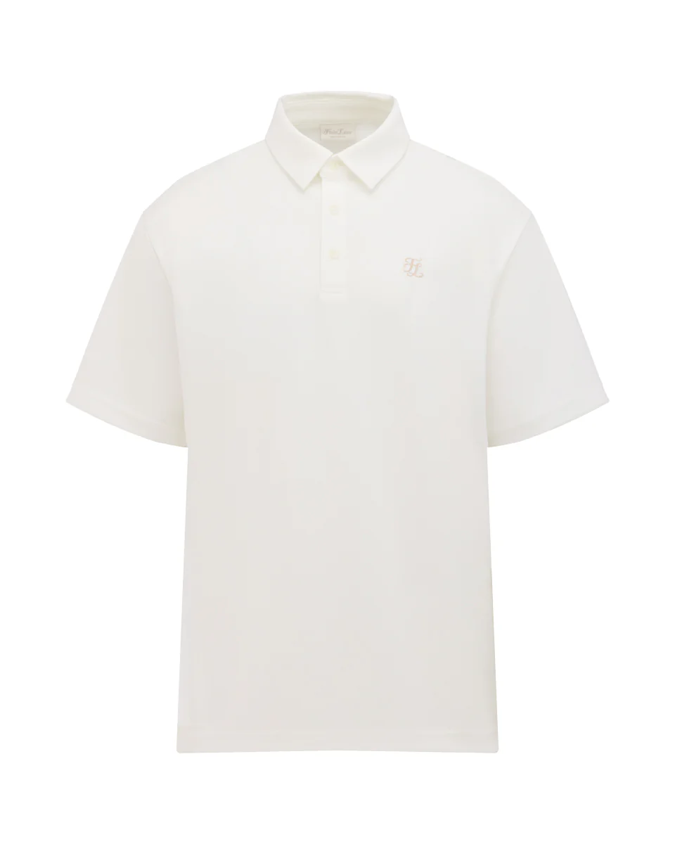 Men's Loose Fit Polo T Shirt (white)
