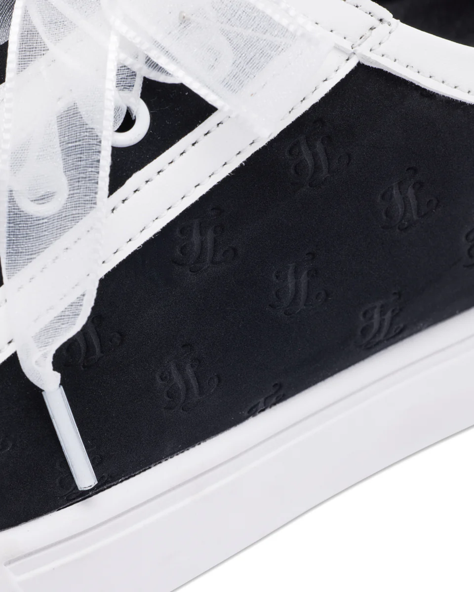 Organza Shoe Lace Logo Sneakers (Black)