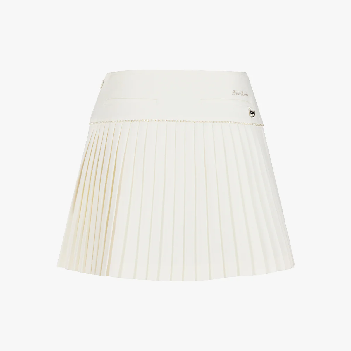 [FL Sig] Pearl Flared Pleats Skirt (Ivory)