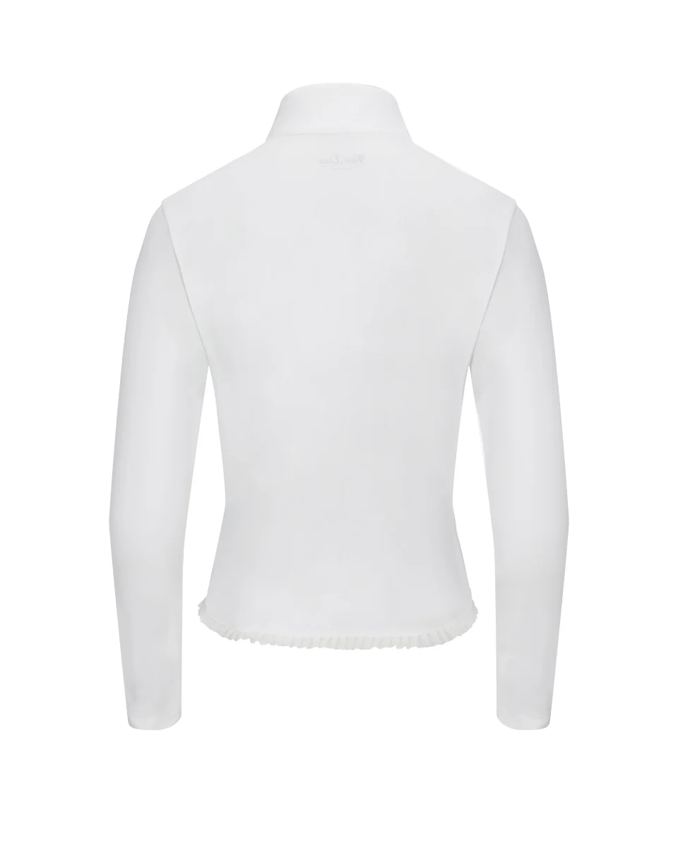 Cropped Cooling ZipUp T Shirt (White)