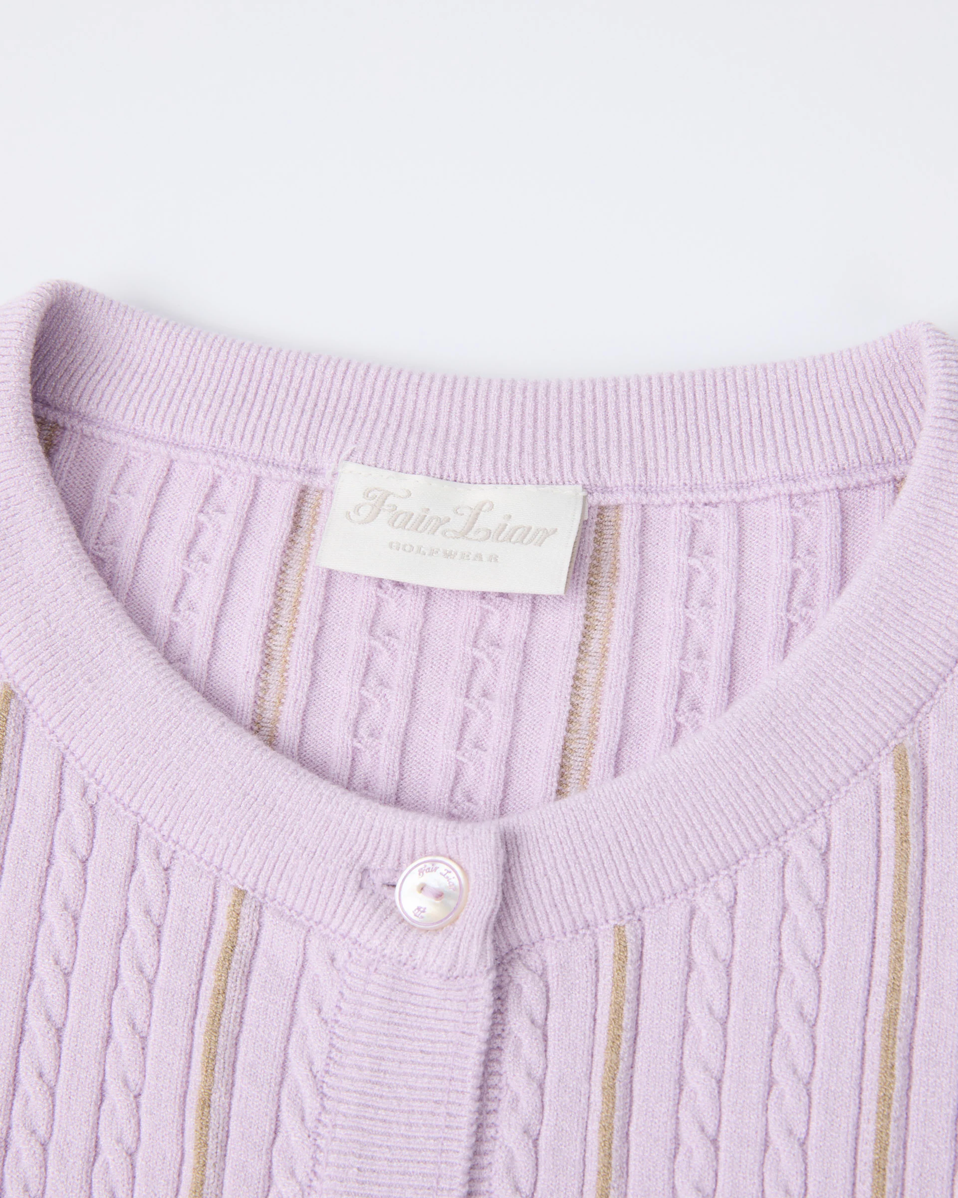 Fair Liar Multi Color Cable cardigan (Lavender)