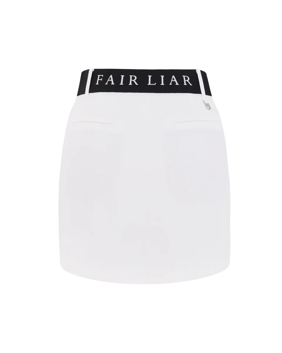 Back Band Hline Skirt (White)