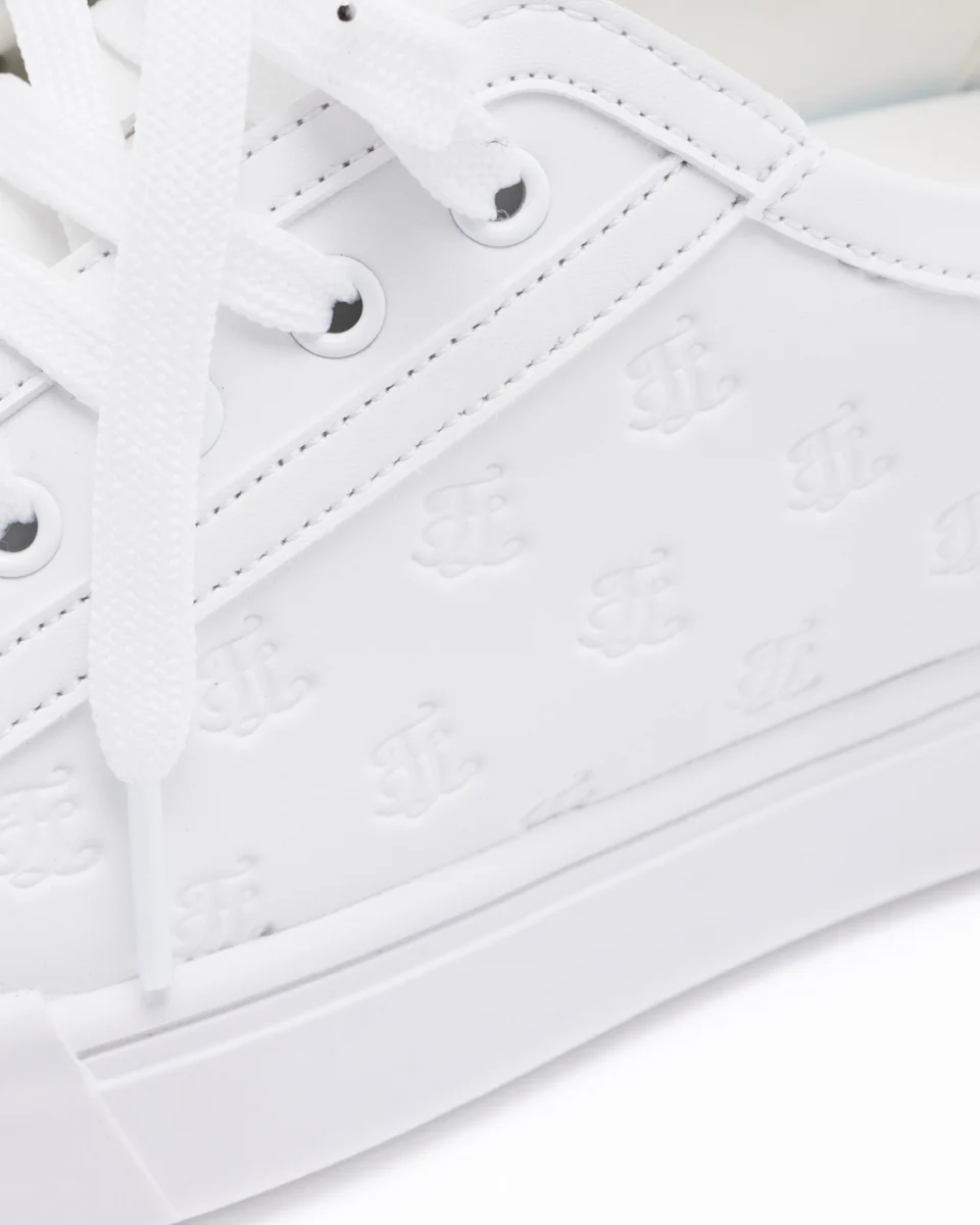 Organza Shoe Lace Logo Sneakers (White)