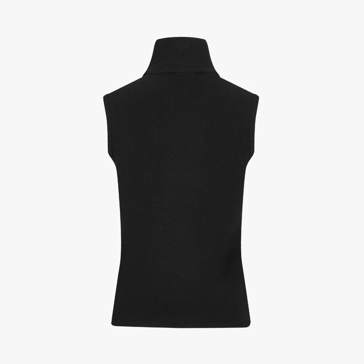 High-neck Sleeveless knit (Black)