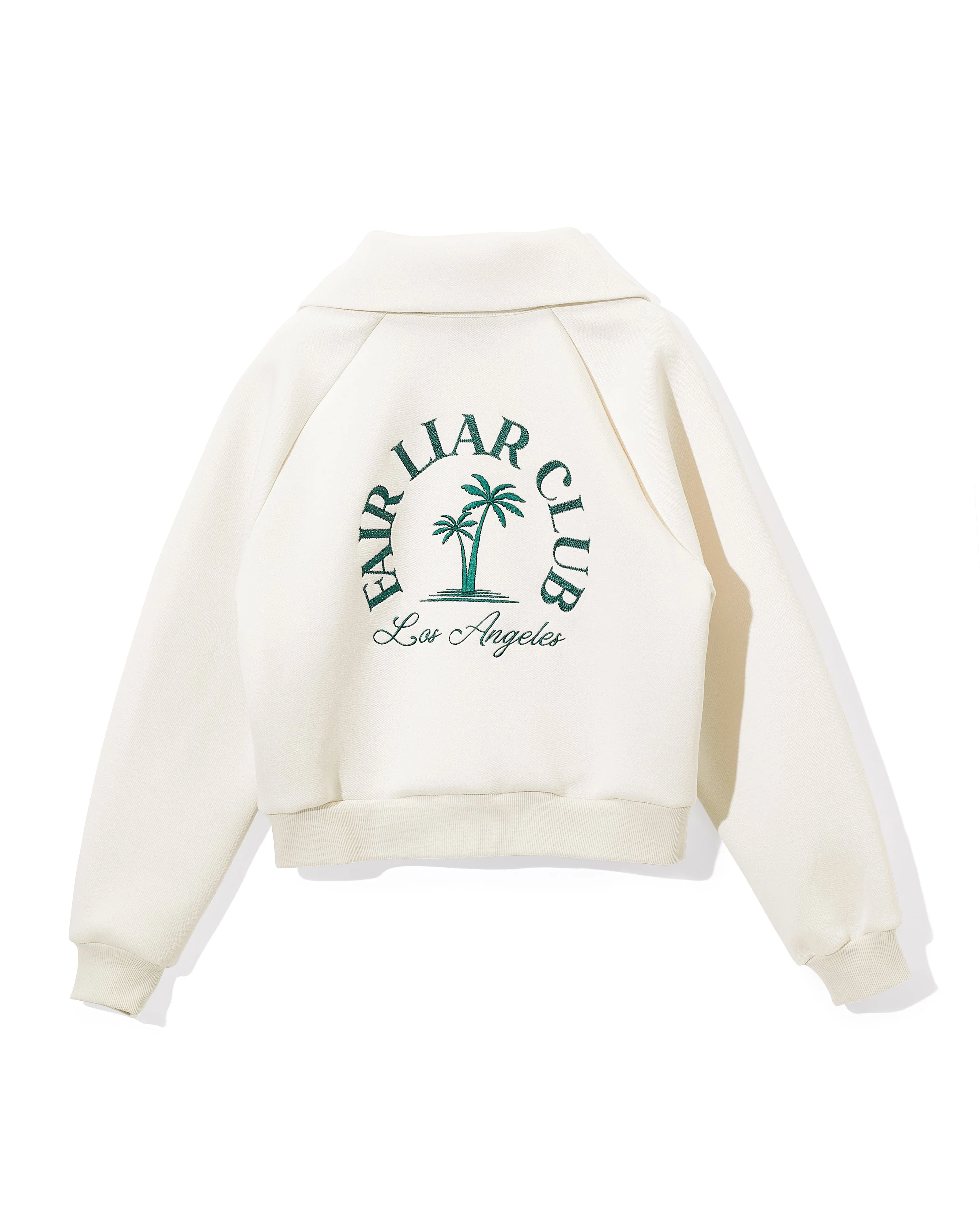 [FLC] PALM TREE QUARTER ZIP PULLOVER (Cream)