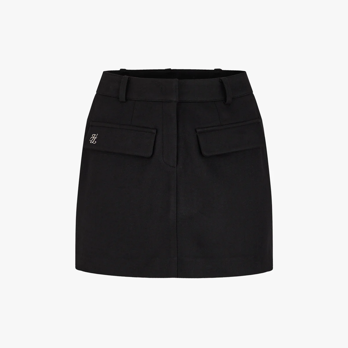 Brushed H-line Skirt (Black)