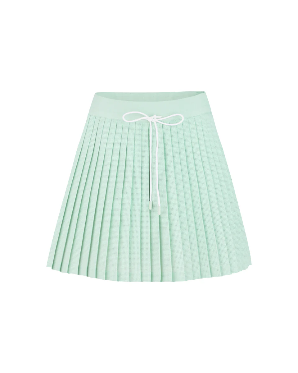 Magic Rib String Pleated Skirt (Mint)