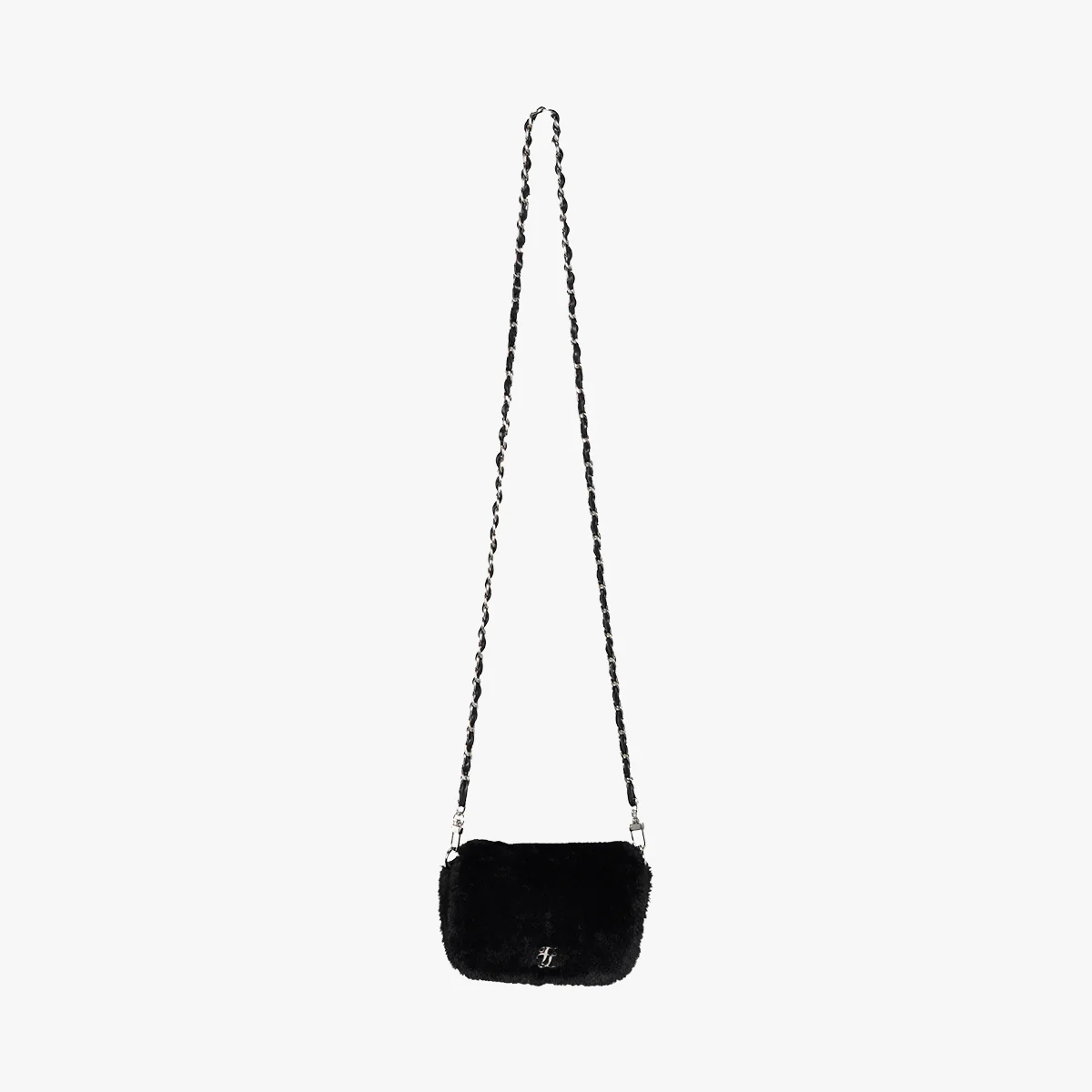 Two-way Fur Belted Bag (Black)
