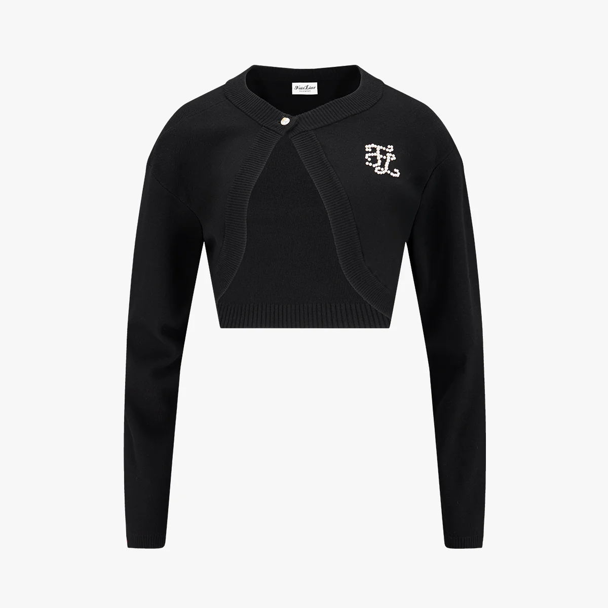 Pearl Logo Bolero Cardigan (Black)