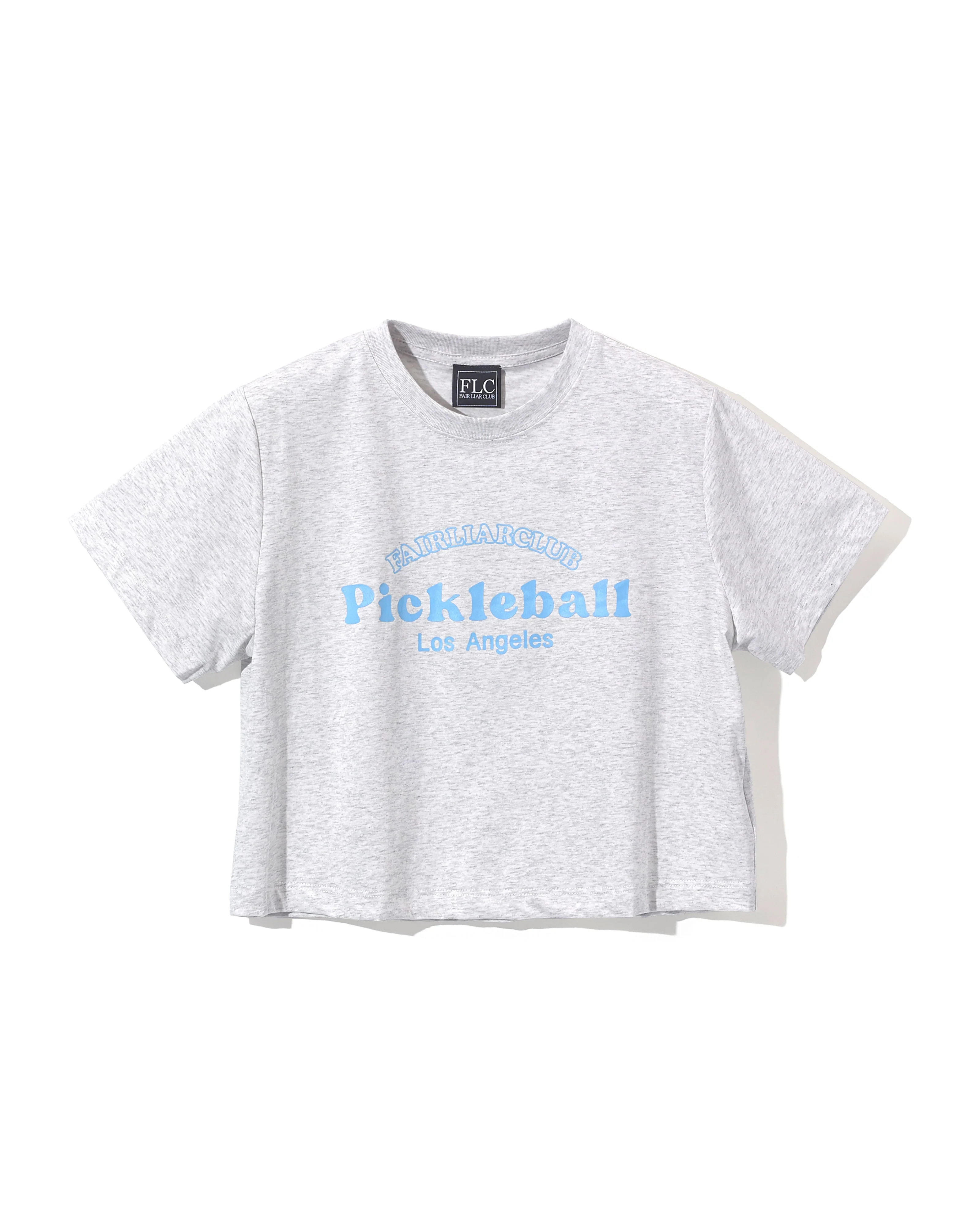 [FLC] PICKLEBALL CROPPED T-SHIRT (Melange Grey)