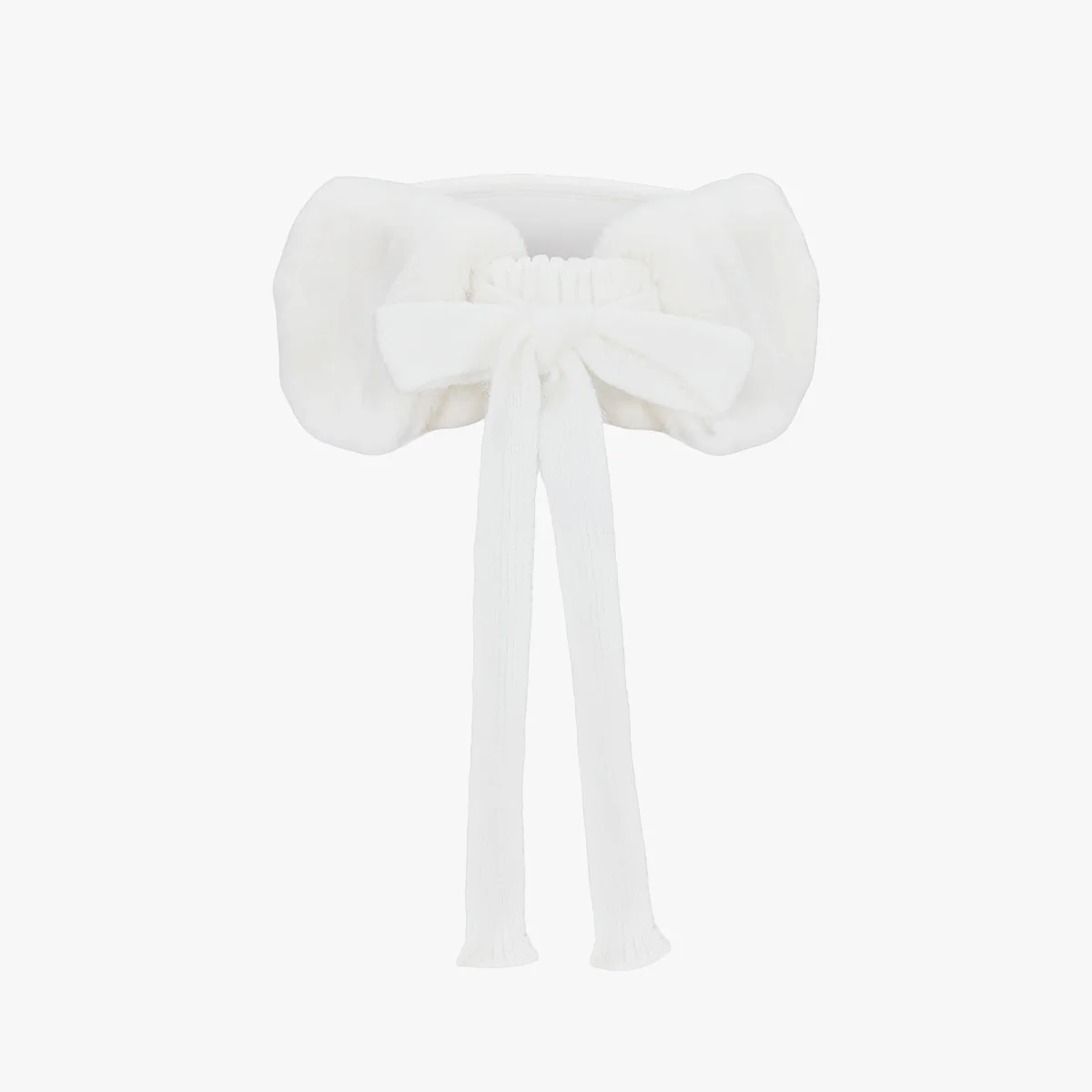Velvet Earmuff Visor (Ivory)