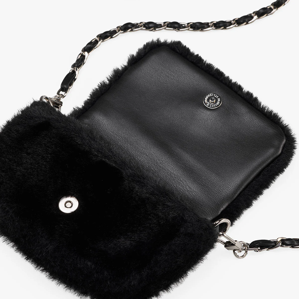 Two-way Fur Belted Bag (Black)