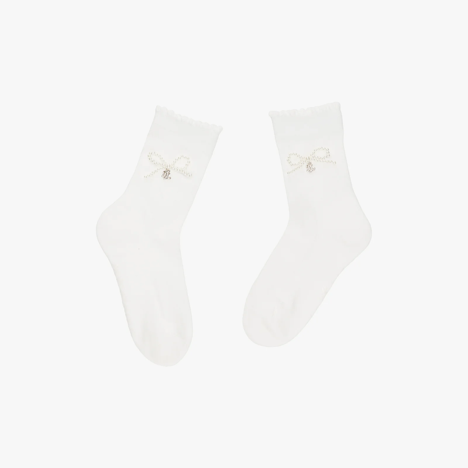 Pearl Ribble Ankle-socks (Ivory)
