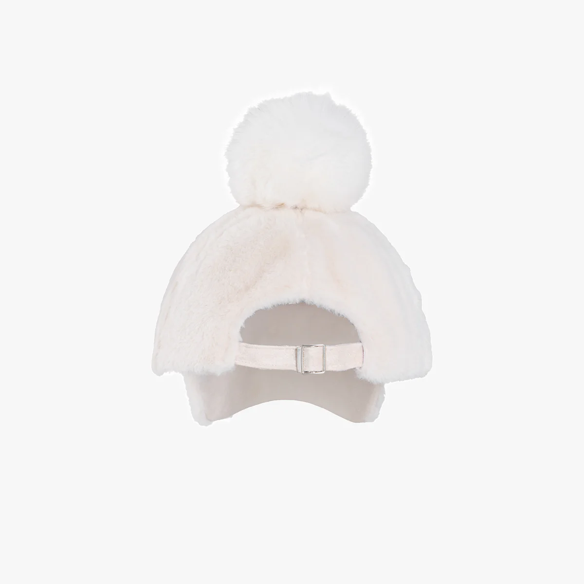 Fur Ball Point Cap (Ivory)