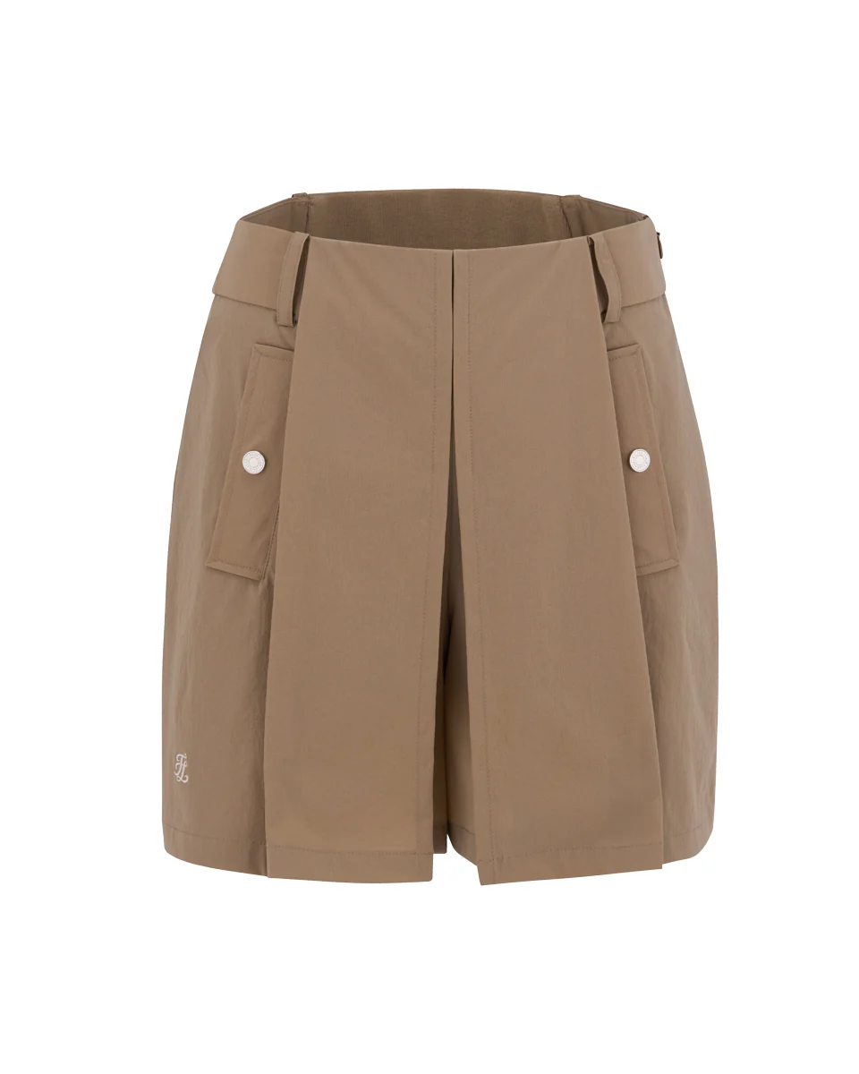 Hidden Culottes Short Pants (Beige)