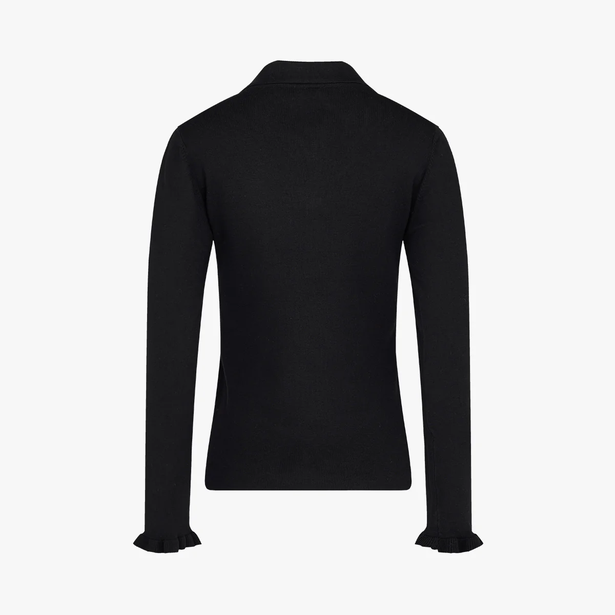 Flat Collar Open Pointed Knit (Black)