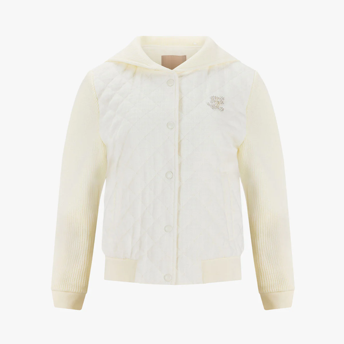 Tweed Quilted Jumper (Ivory)