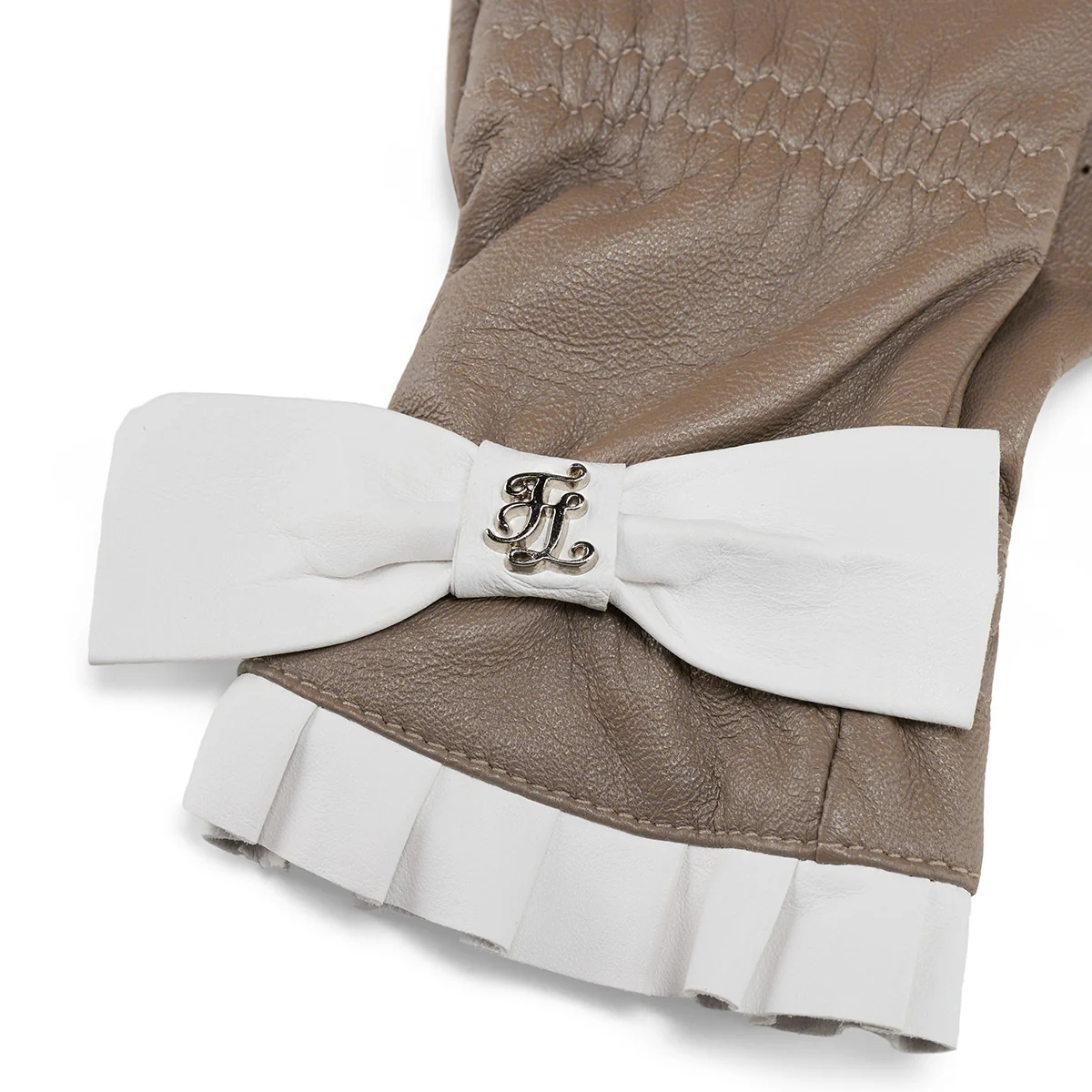 Lambskin Ribbon Gloves (Cocoa)