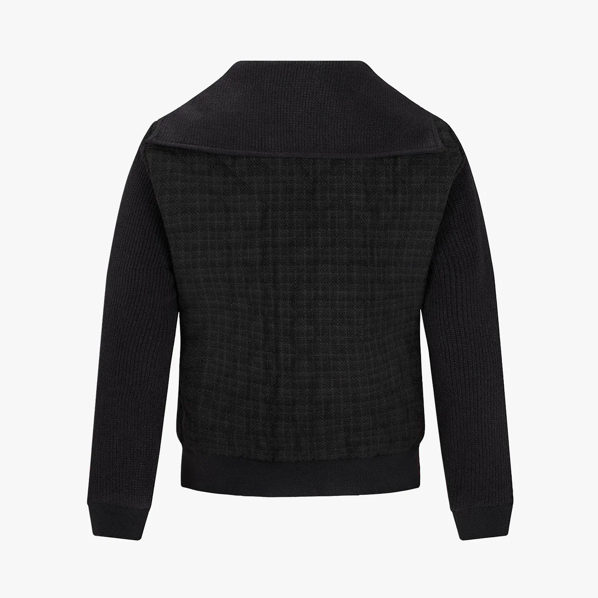 Tweed Quilted Jumper (Black)