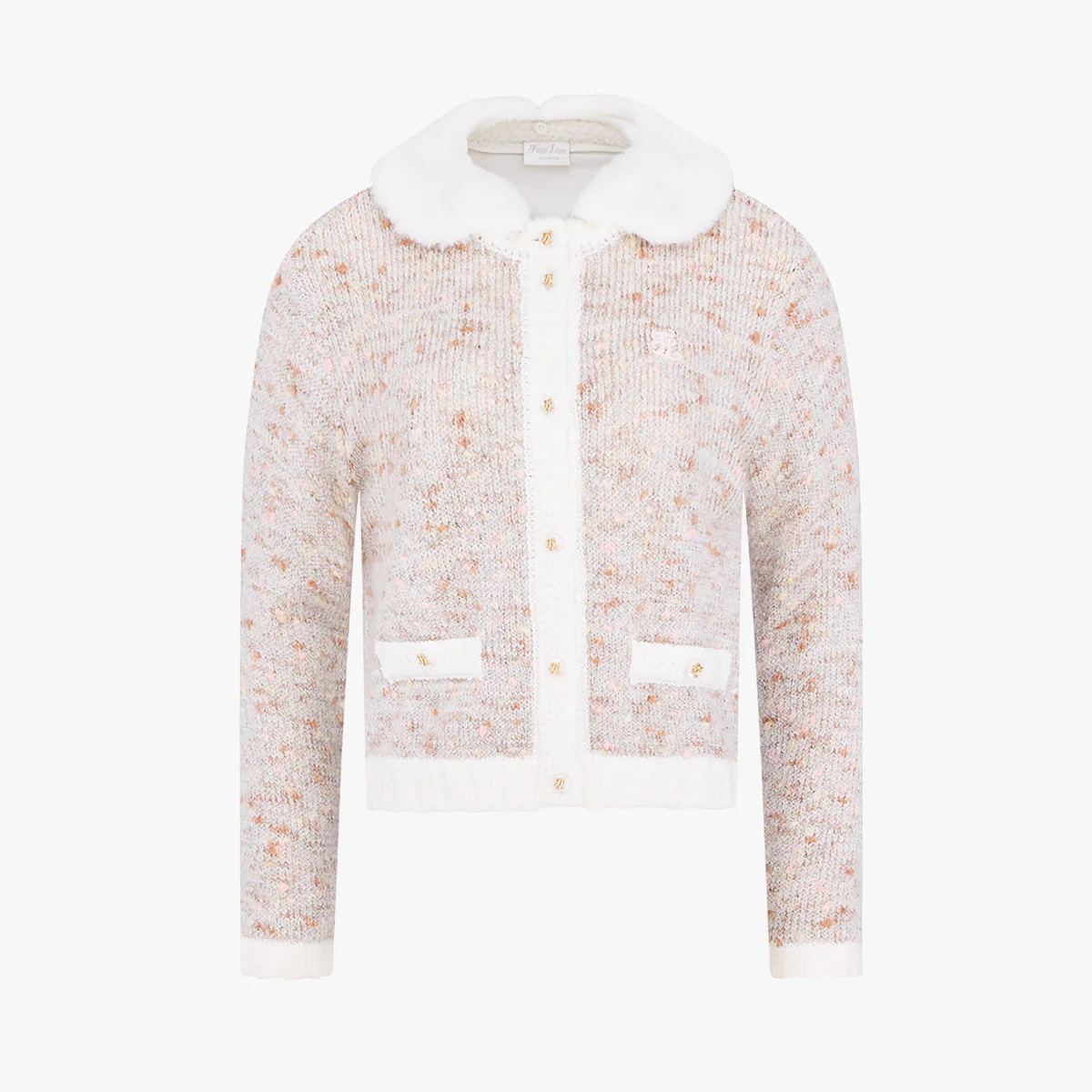 Fur Collar Windproof Cardigan (Beige)