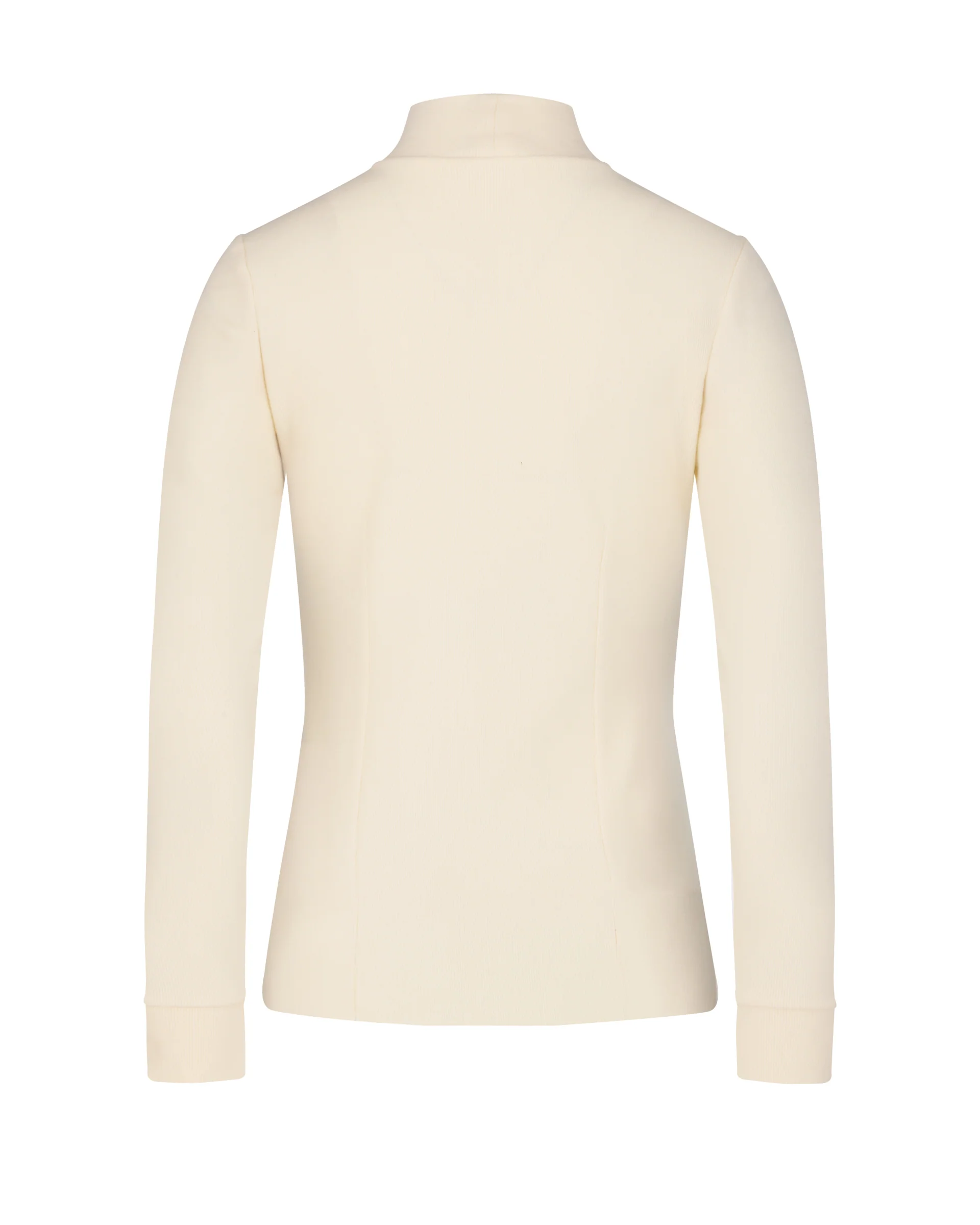 Fleeced high neck T Shirt (Cream)