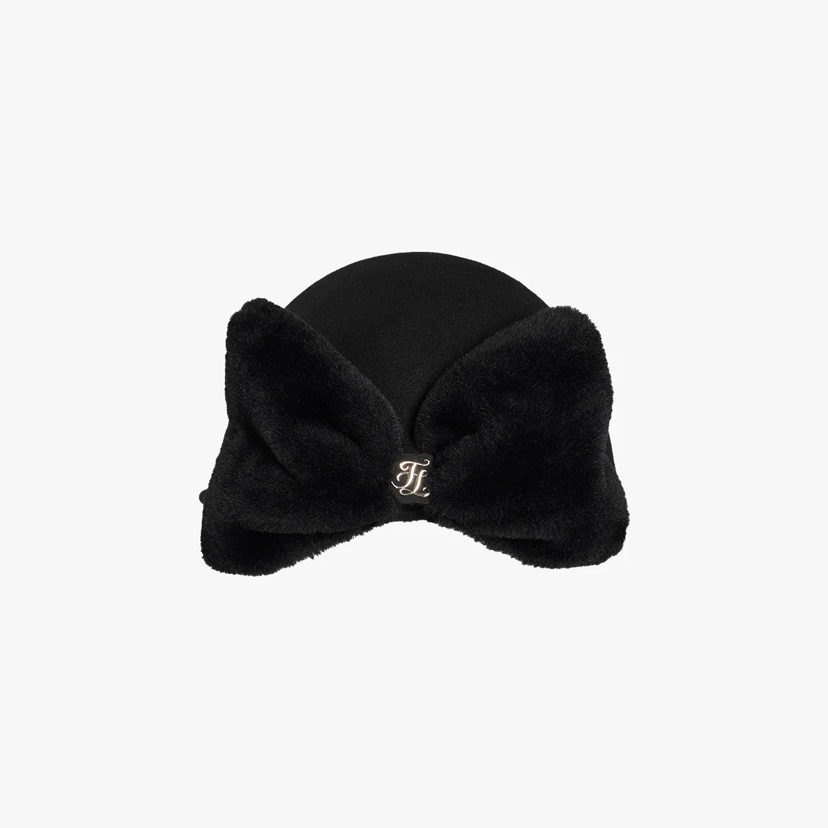 Big Ribbon Felt Cap (Black)