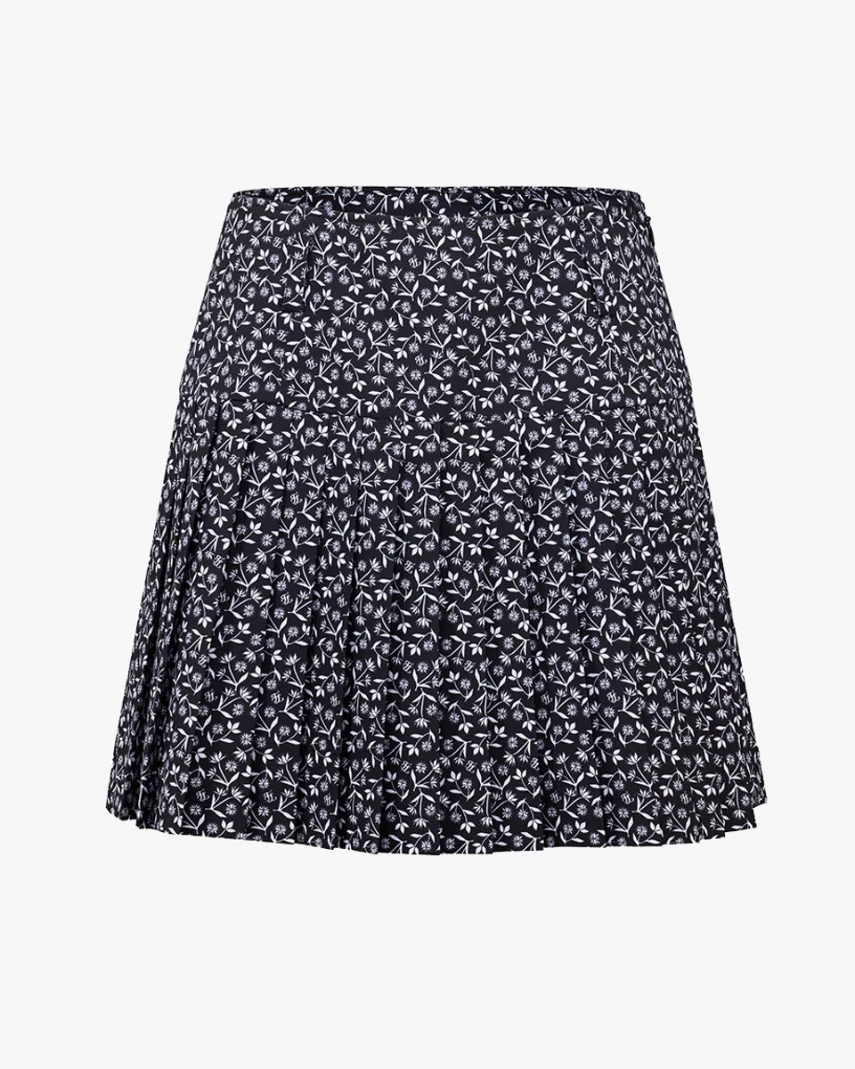 High Waist Pattern Skirt (Black)