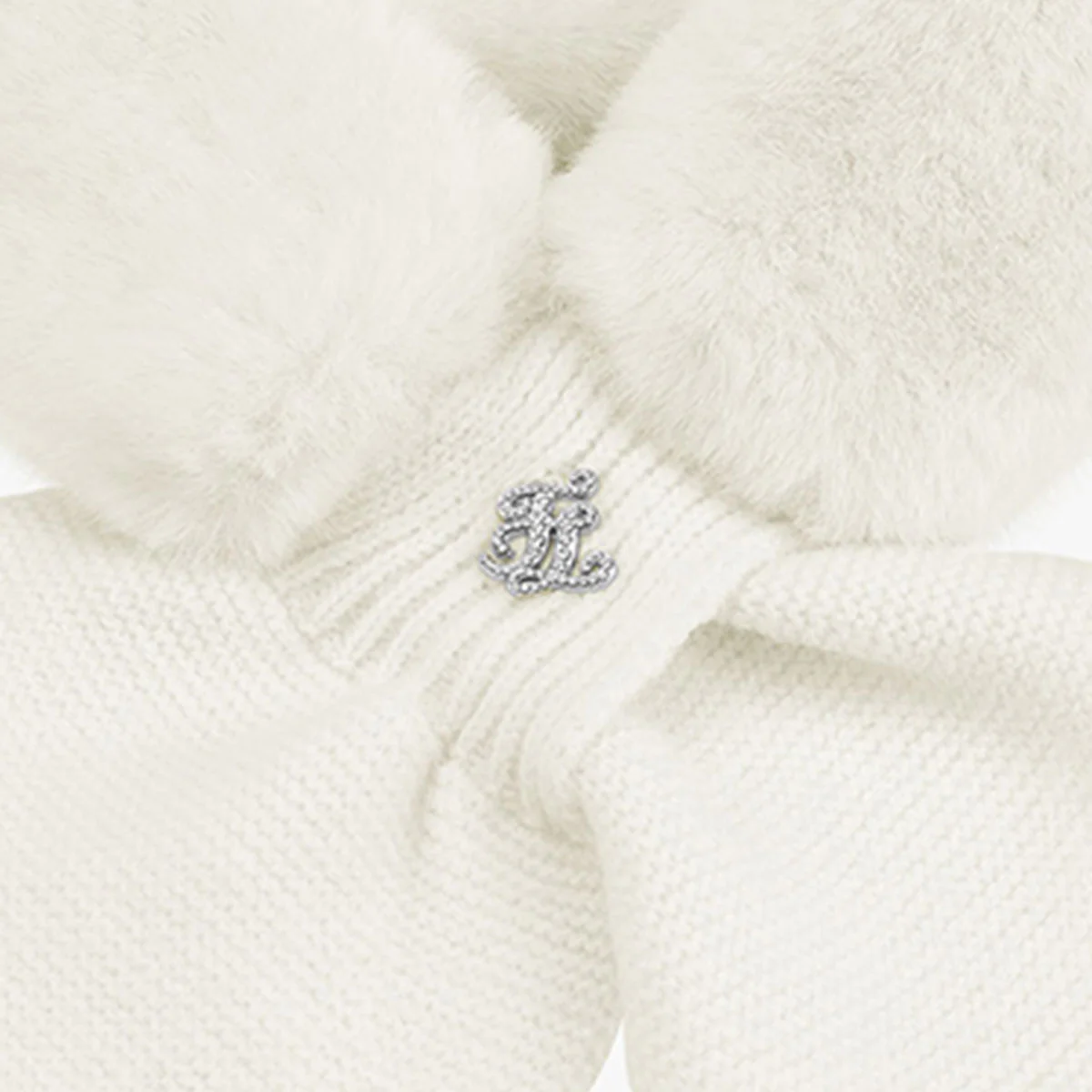 Logo Knit Muffler (Ivory)