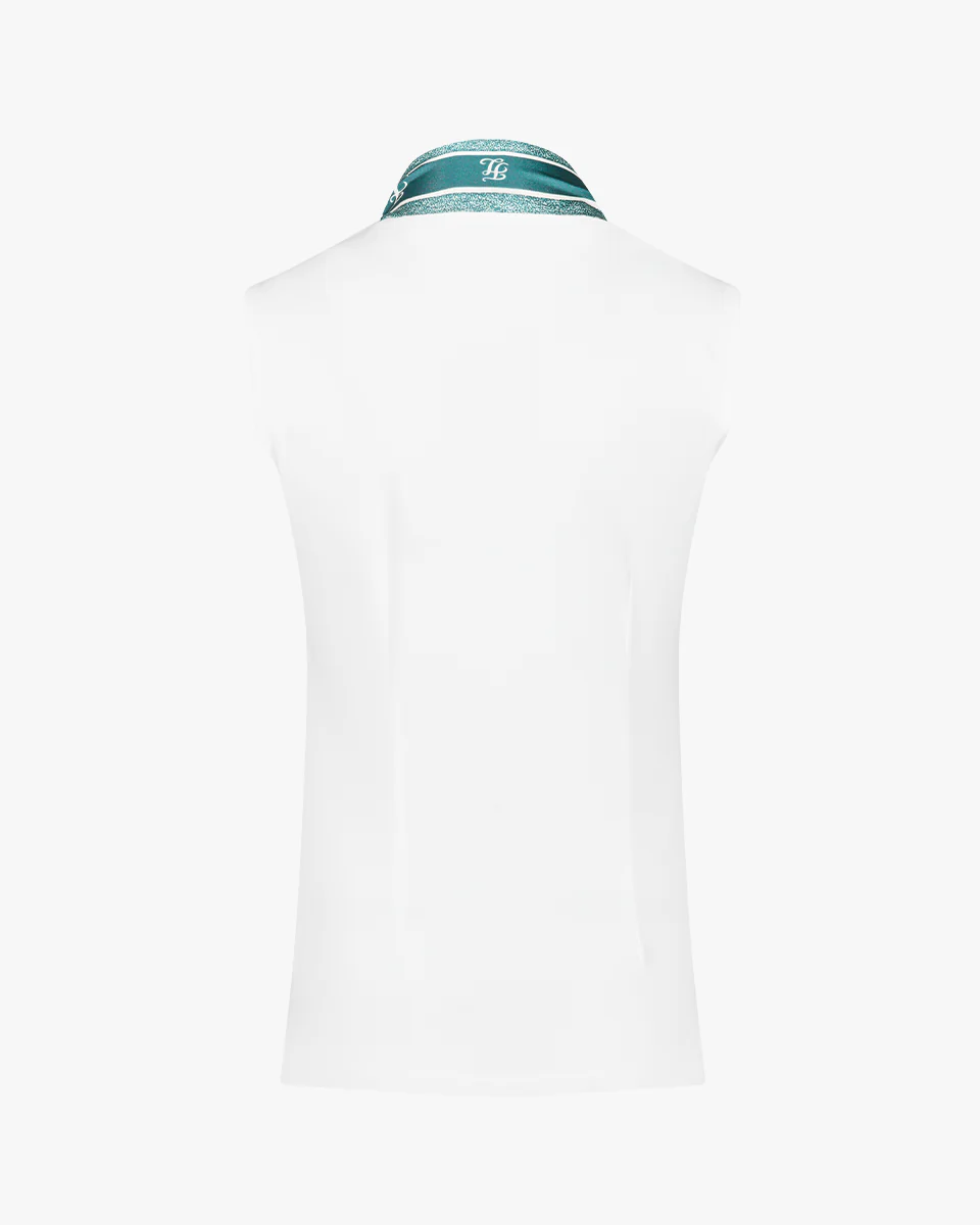 Botanical Scarf Set Sleeveless T Shirt (White)