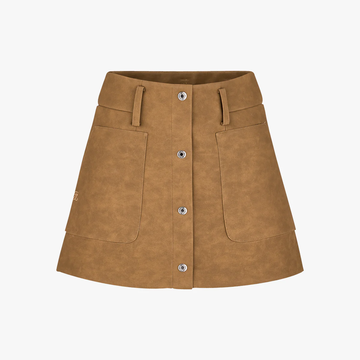 Suede Bonded Skirt (Brown)